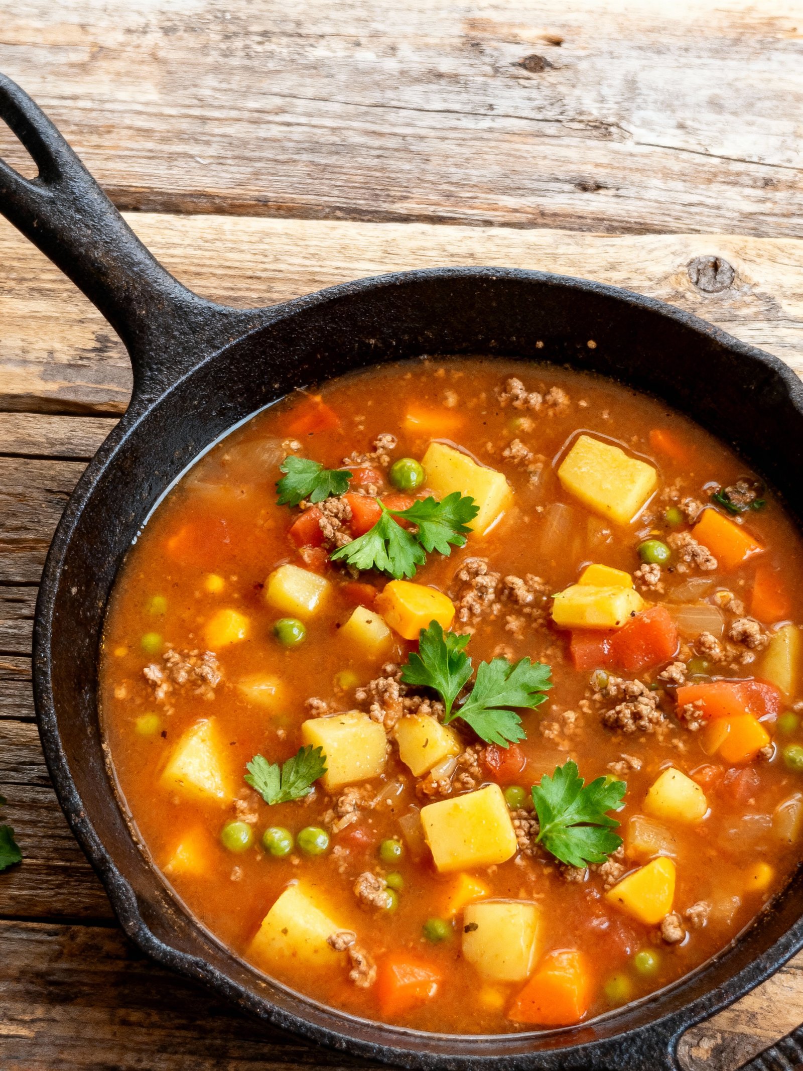 Easy Hamburger Soup finished