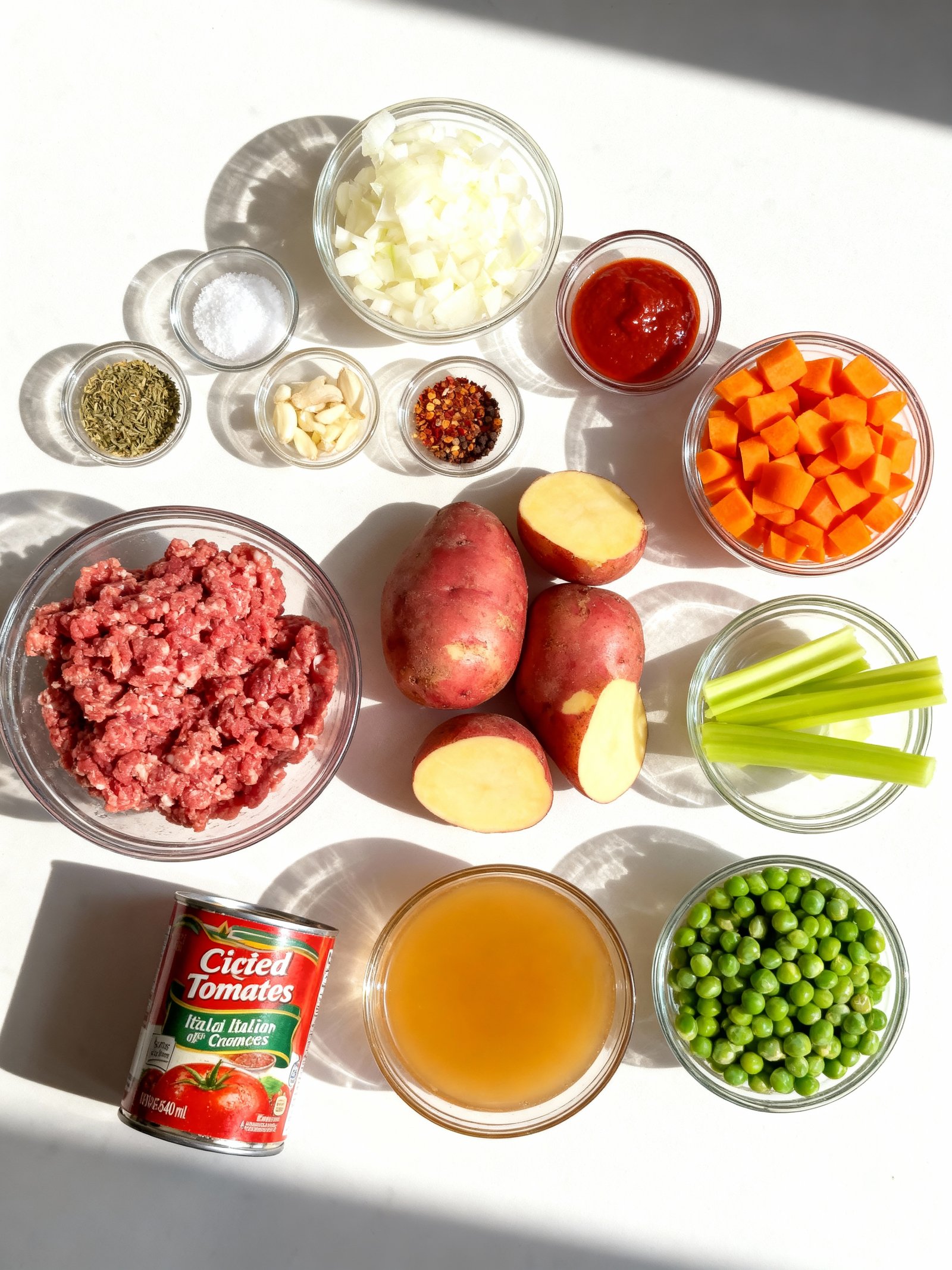 Easy Hamburger Soup ingredients