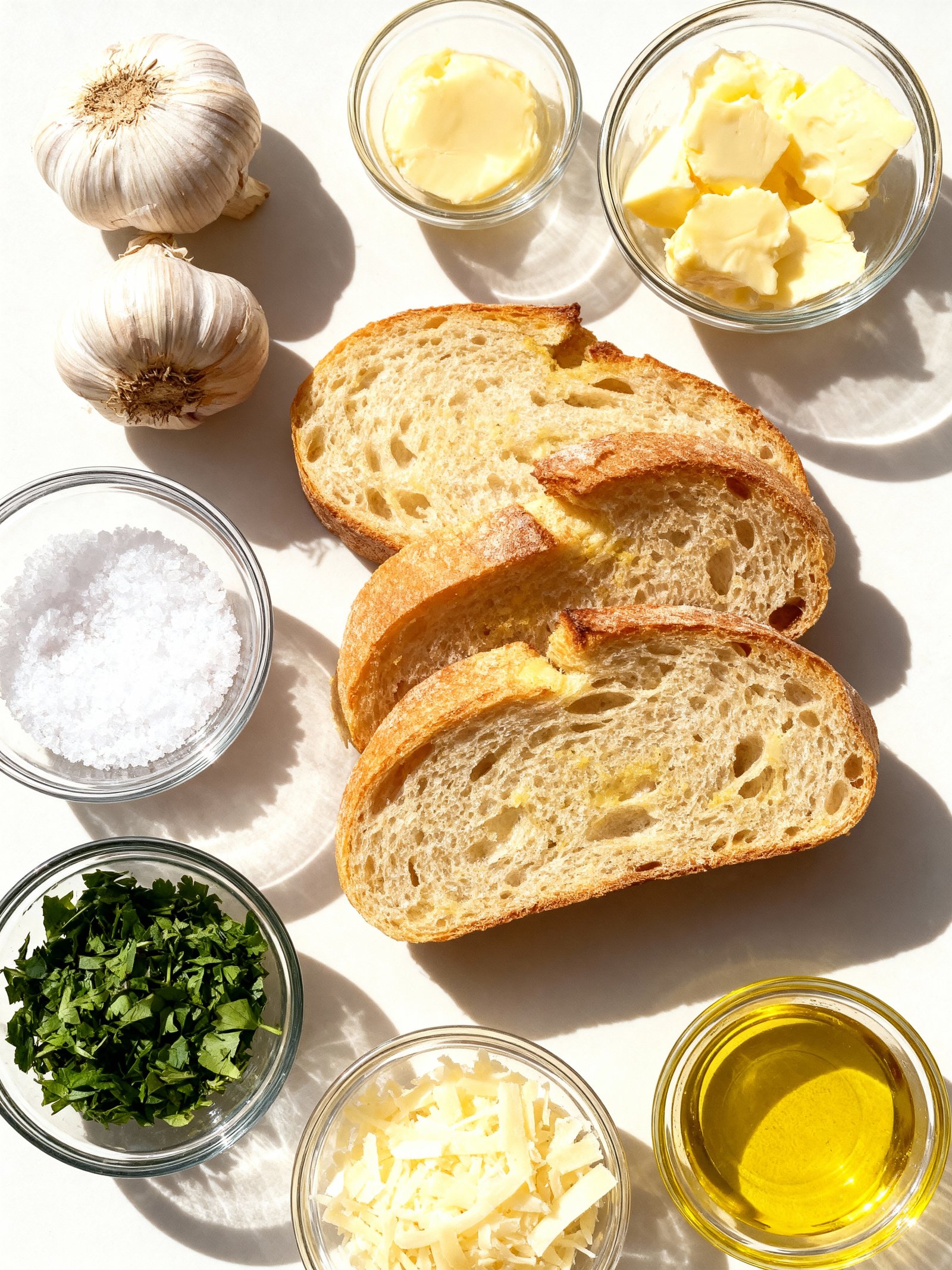 Garlic Bread Grilled Cheese ingredients