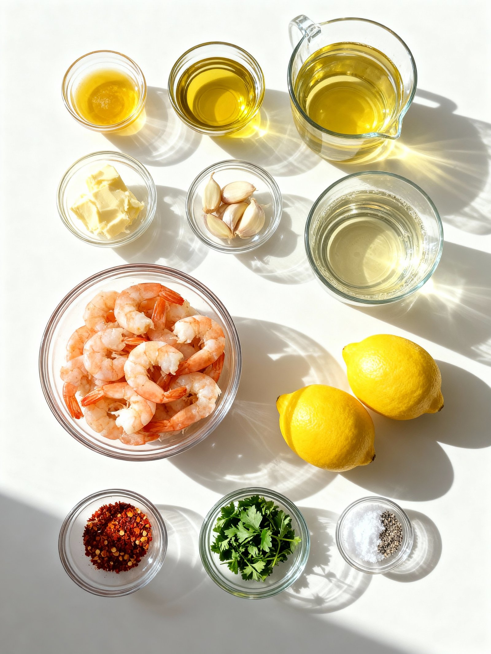 Garlic Butter Shrimp Scampi ingredients