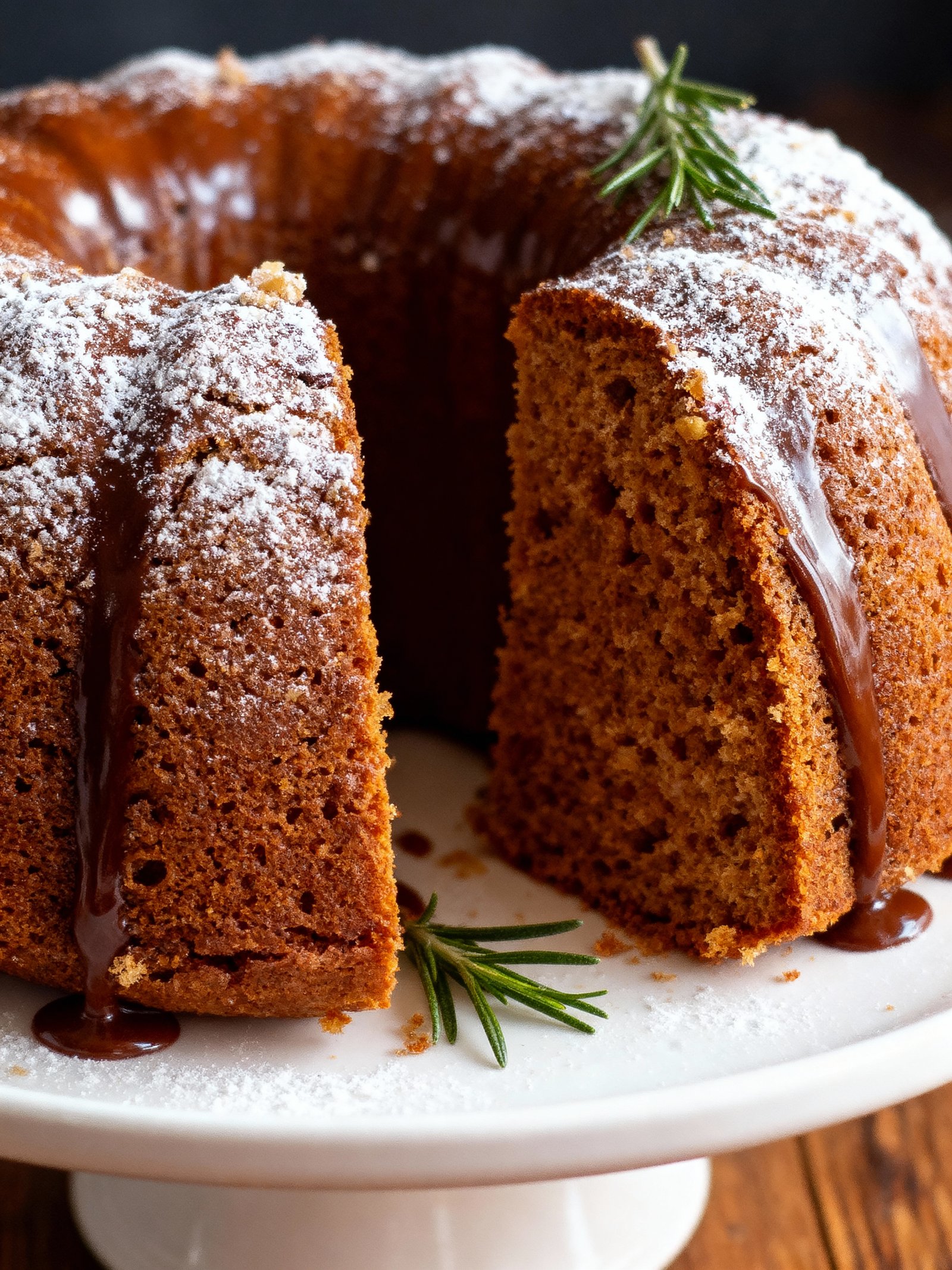 Gingerbread Chocolate Bundt Cake finished