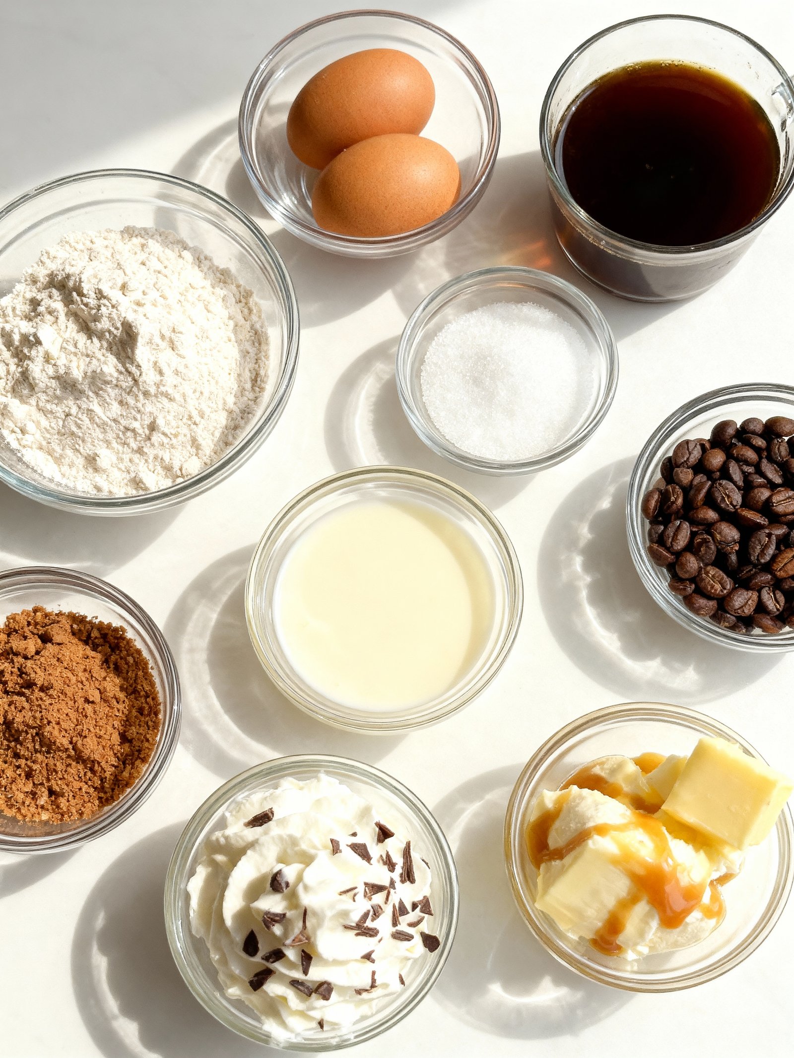 Gooey Coffee Caramel Cake ingredients