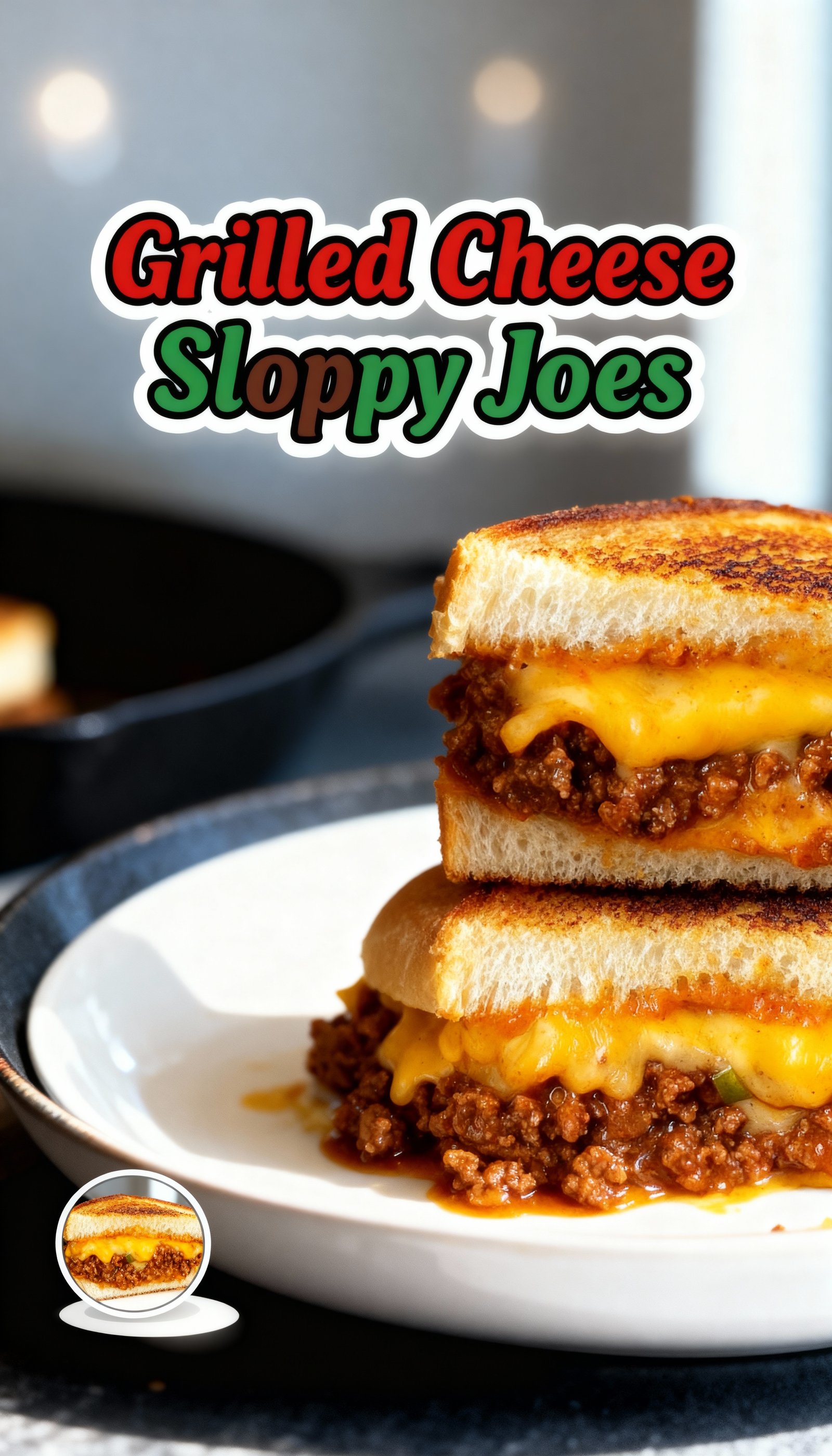 Grilled Cheese Sloppy Joes finished