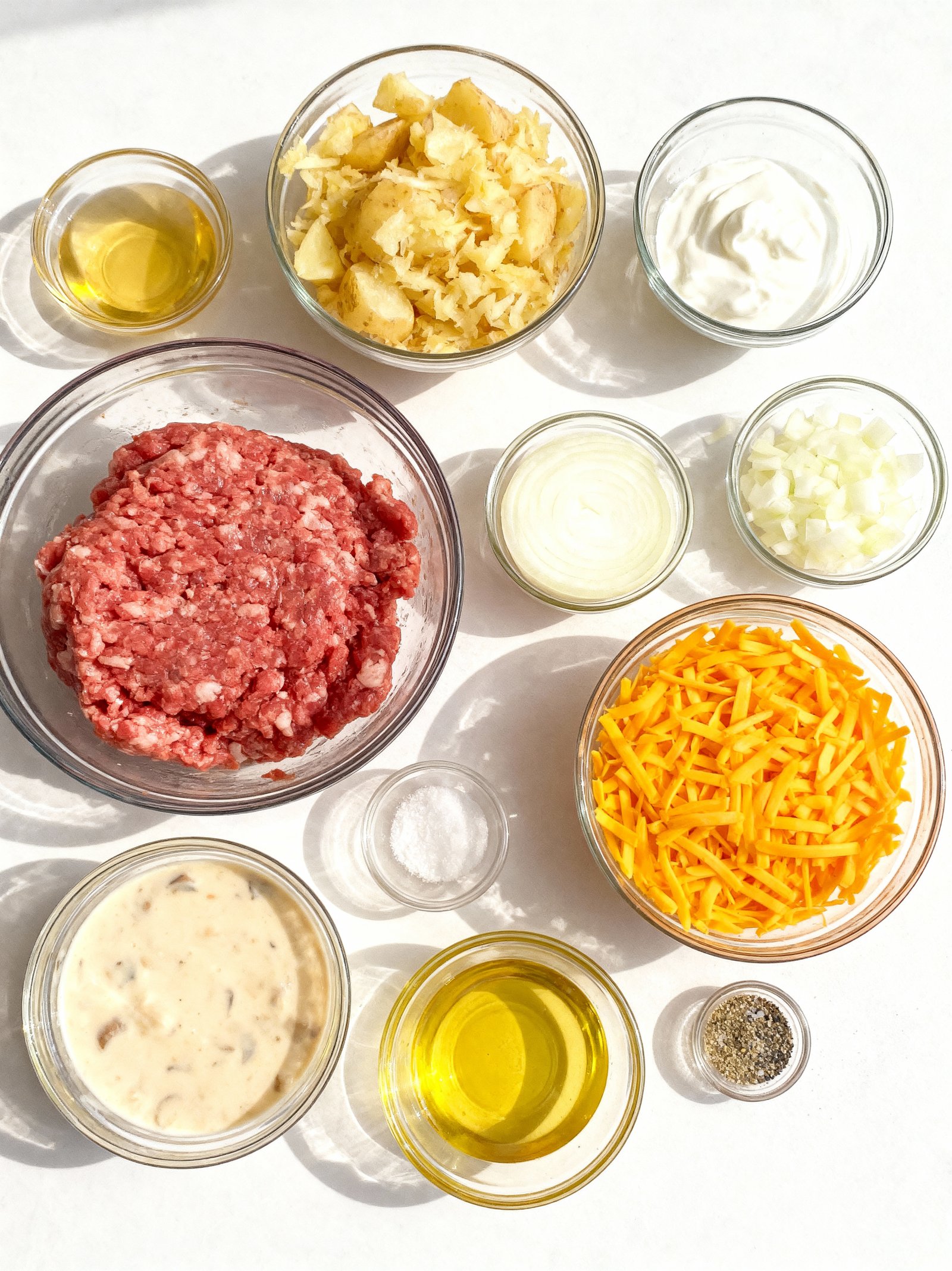 Hamburger Potato Casserole ingredients
