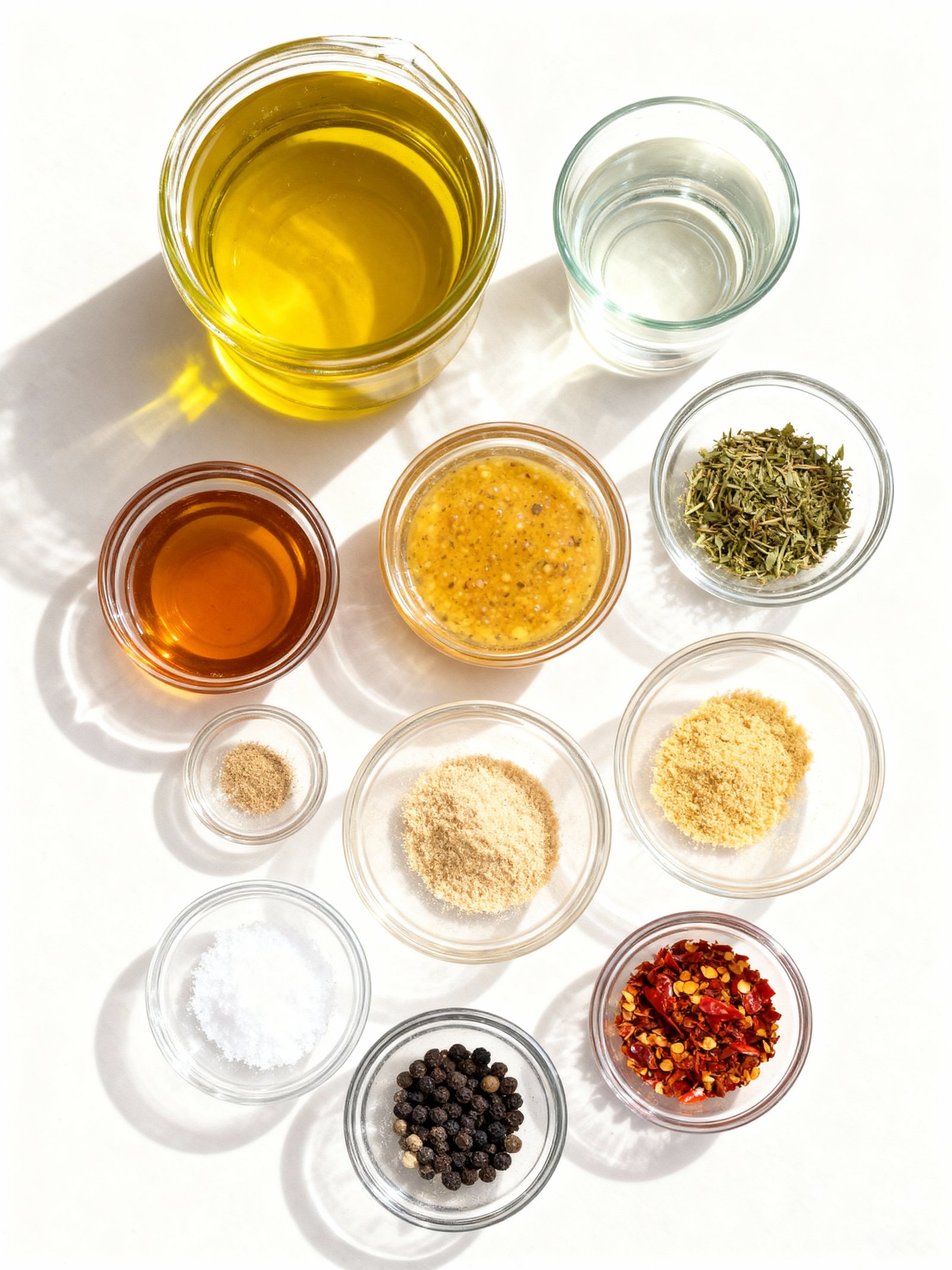 Homemade Italian Dressing ingredients