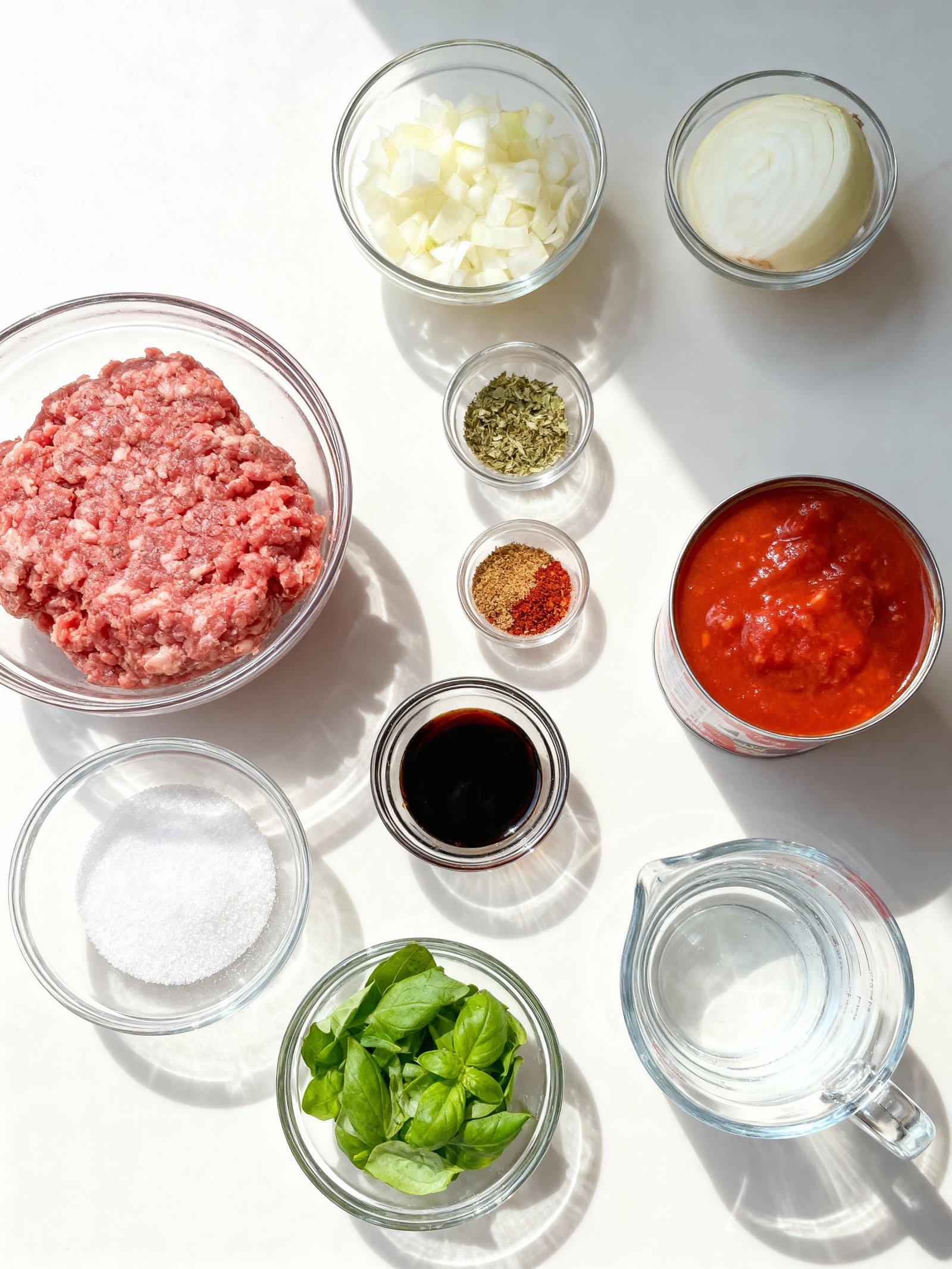 Homemade Spaghetti Sauce ingredients