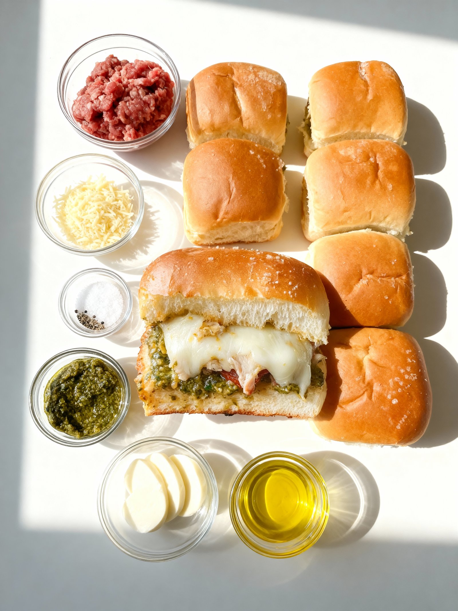 Italian Pesto Sliders ingredients
