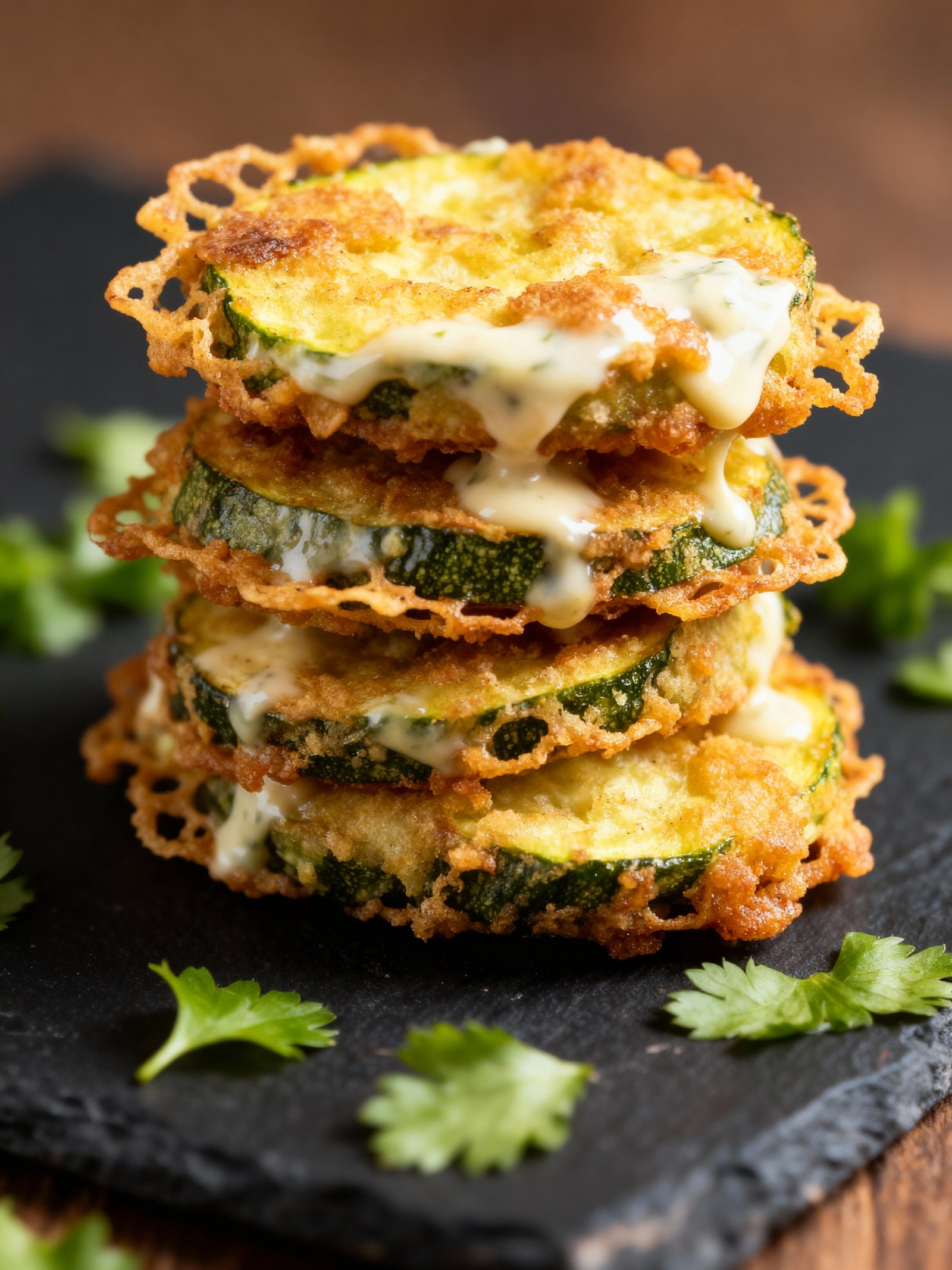 Keto Fried Zucchini finished