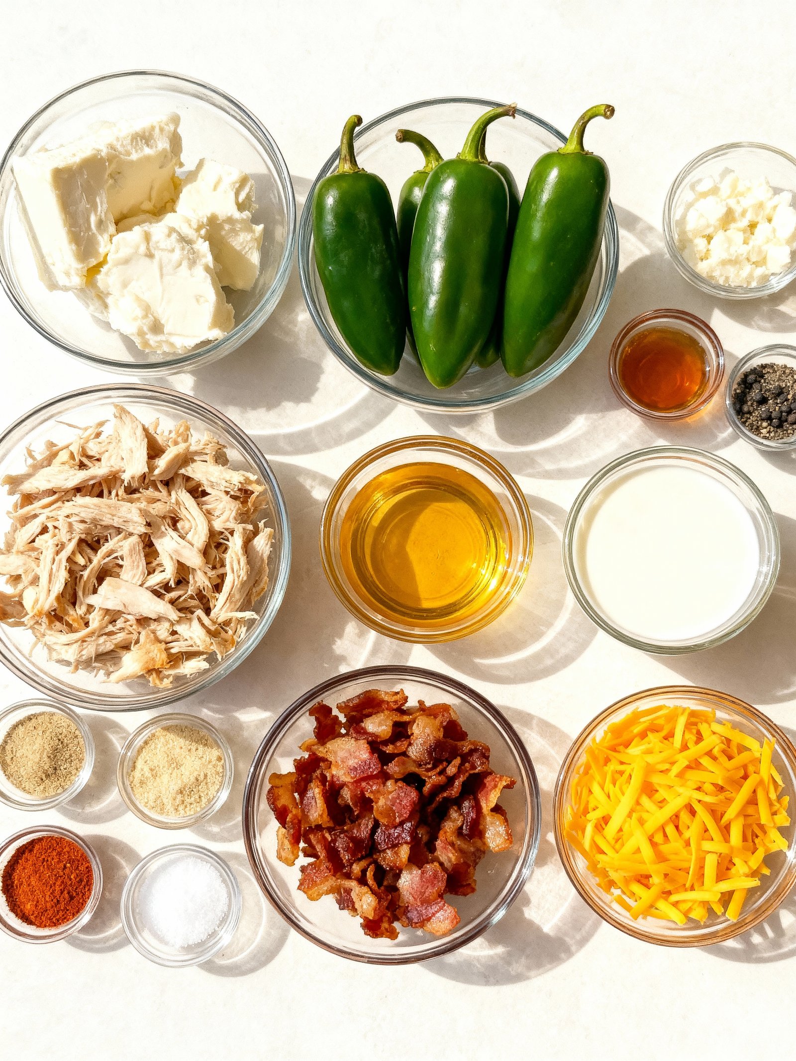 Keto Jalapeno Popper Casserole ingredients