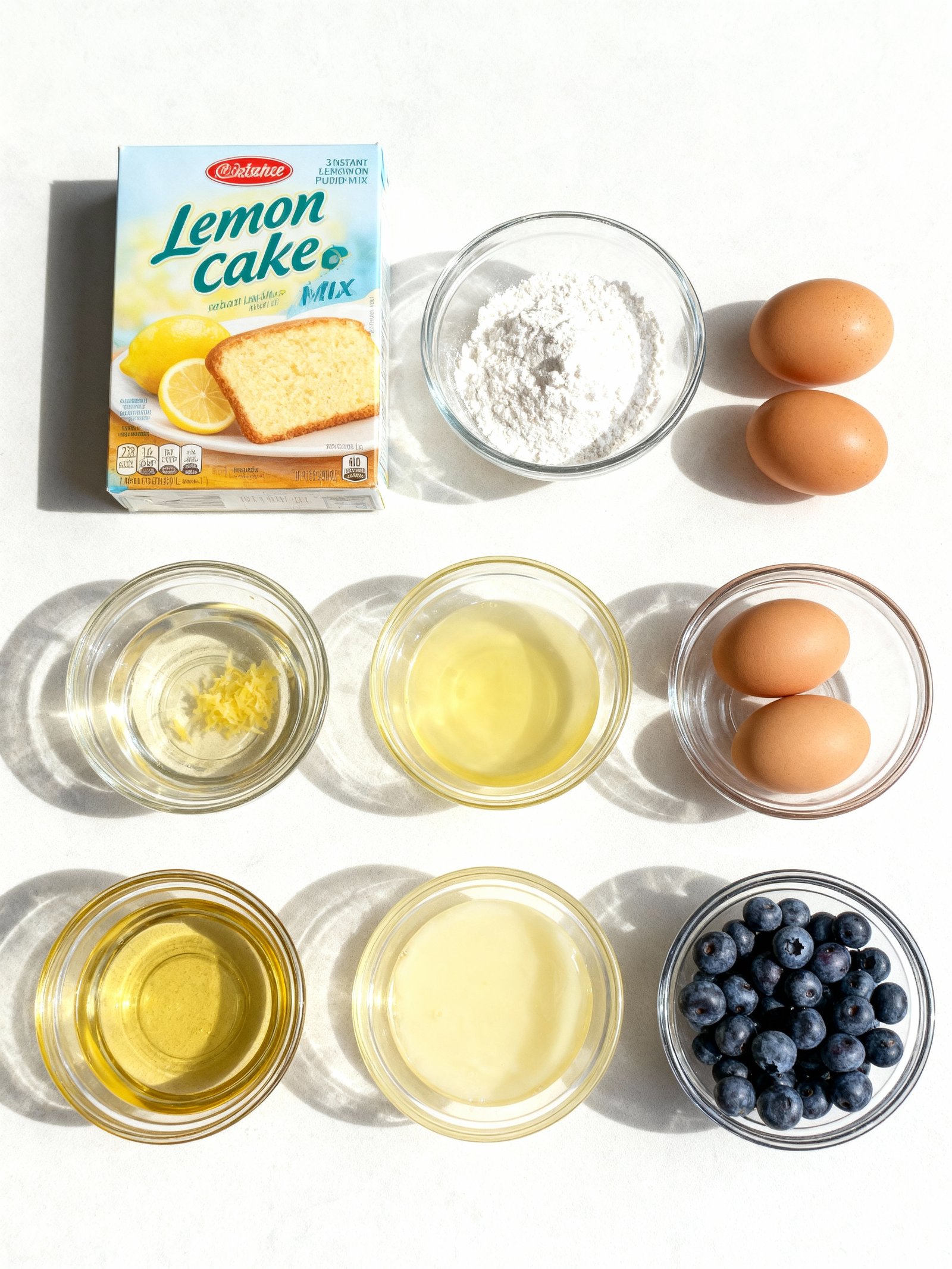 Lemon Blueberry Cake ingredients