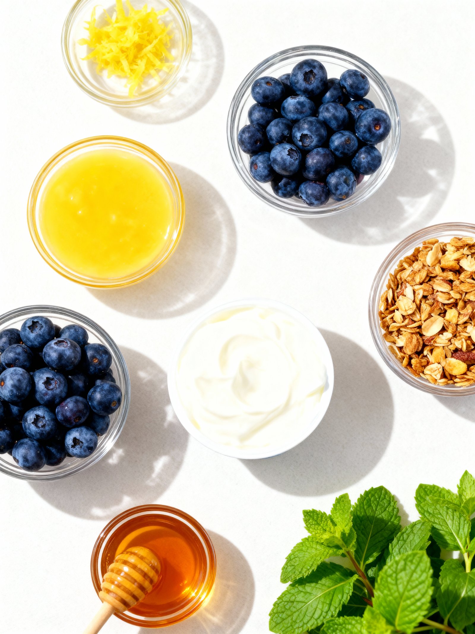 Lemon Blueberry Parfaits ingredients