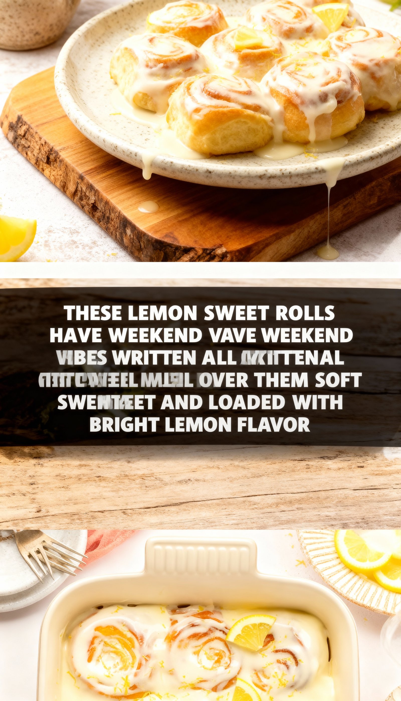 These Lemon Sweet Rolls have weekend vibes written all over them Soft sweet and loaded with bright lemon flavor finished