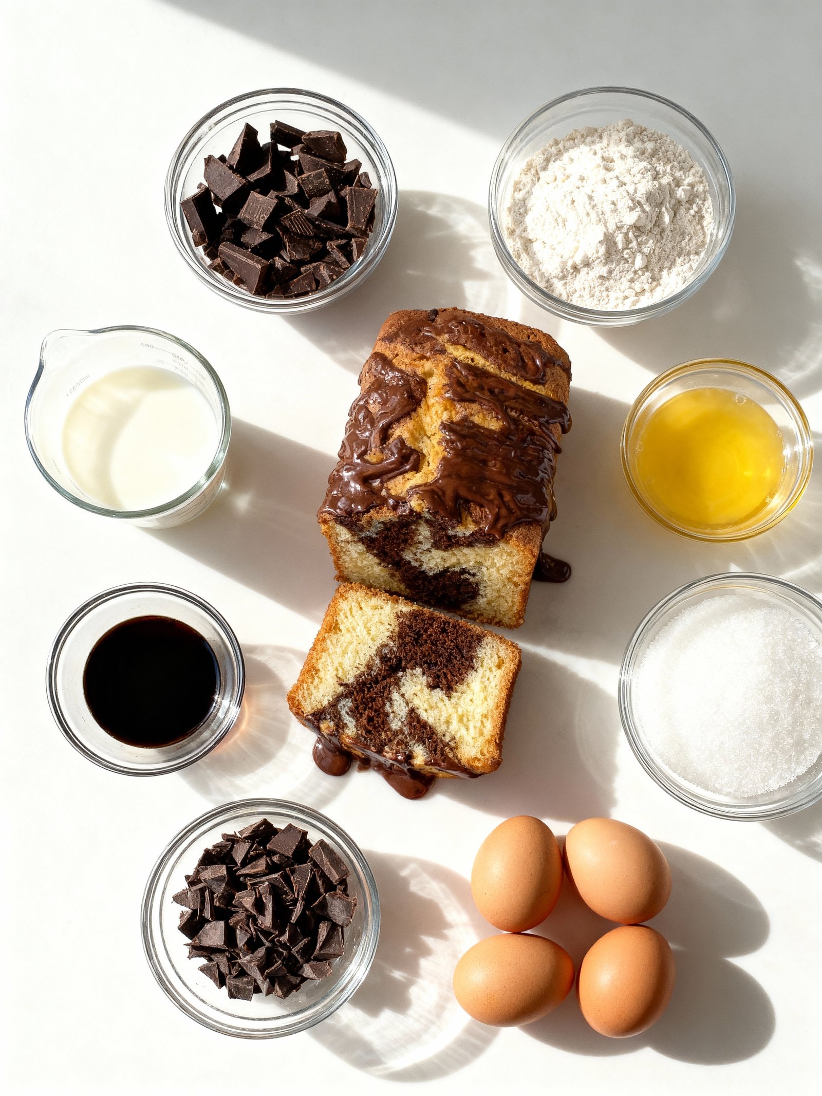 Marble Pound Cake ingredients