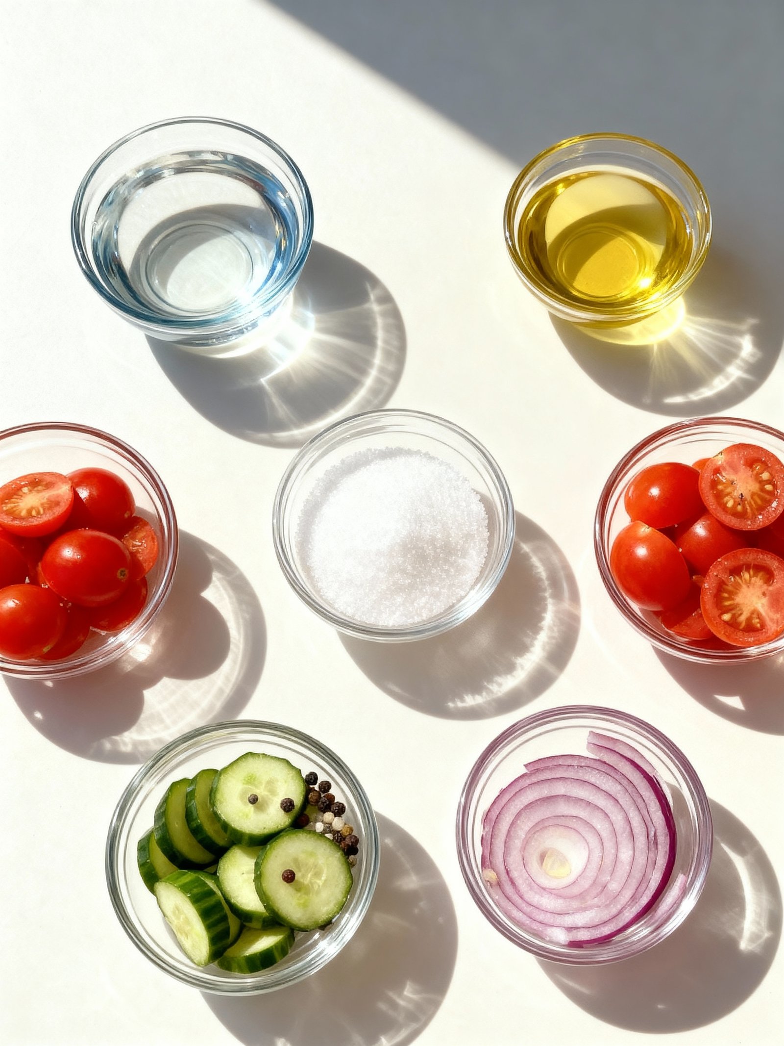 Marinated Cucumbers Onions Tomatoes ingredients