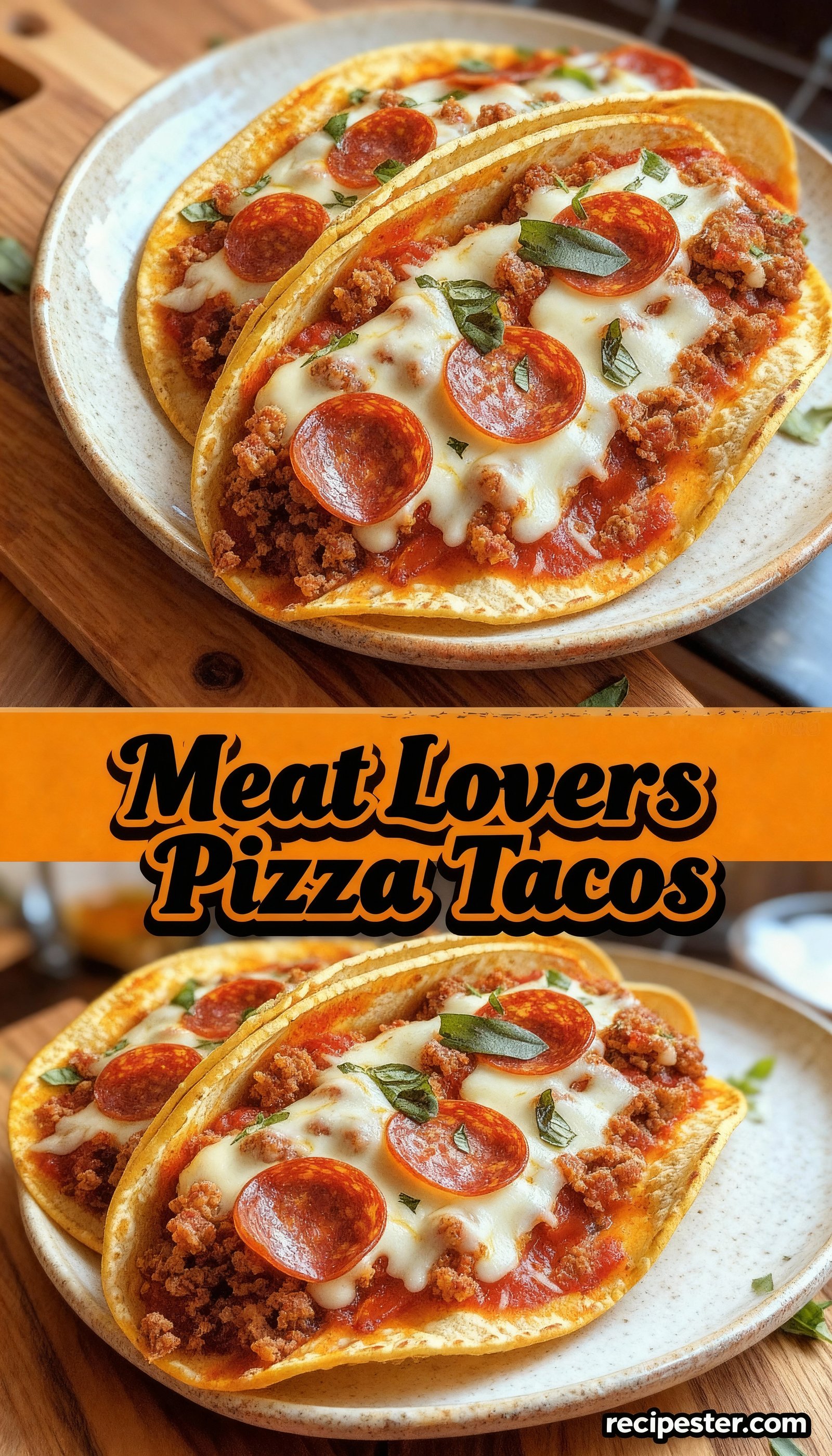 Meat Lovers Pizza Tacos finished