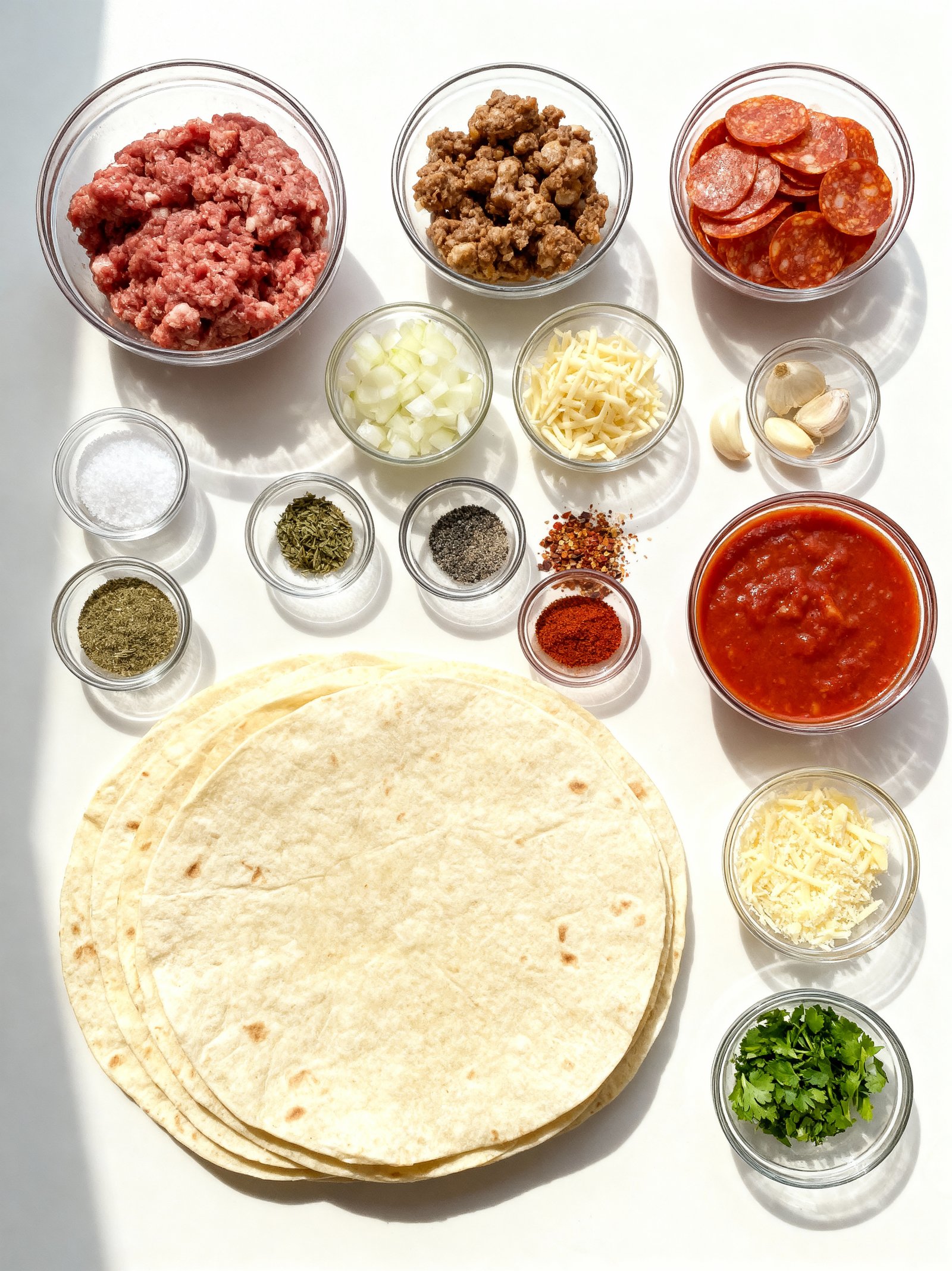Meat Lovers Pizza Tacos ingredients