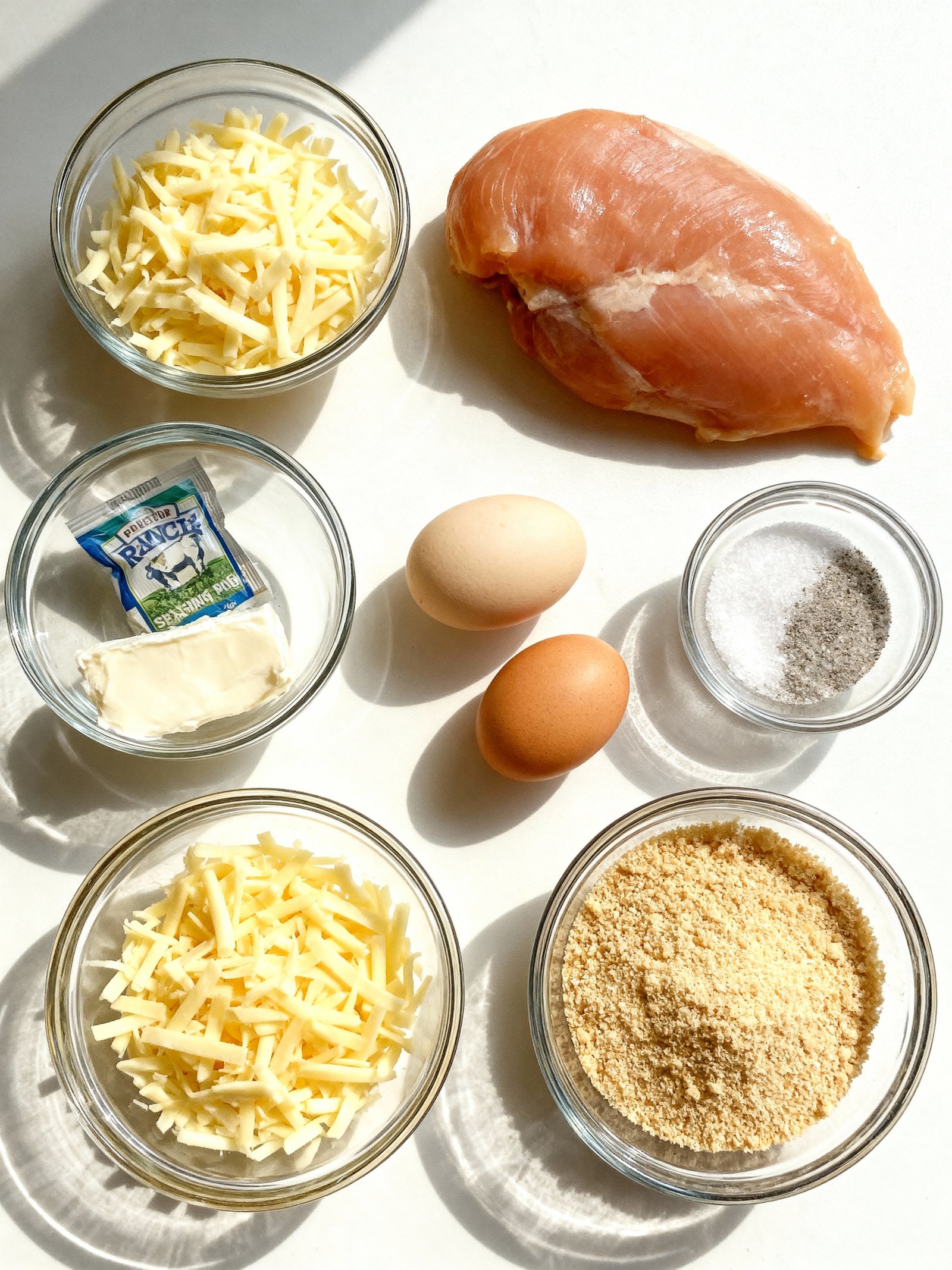 Melted Mozzarella Ranch Chicken Bombs ingredients