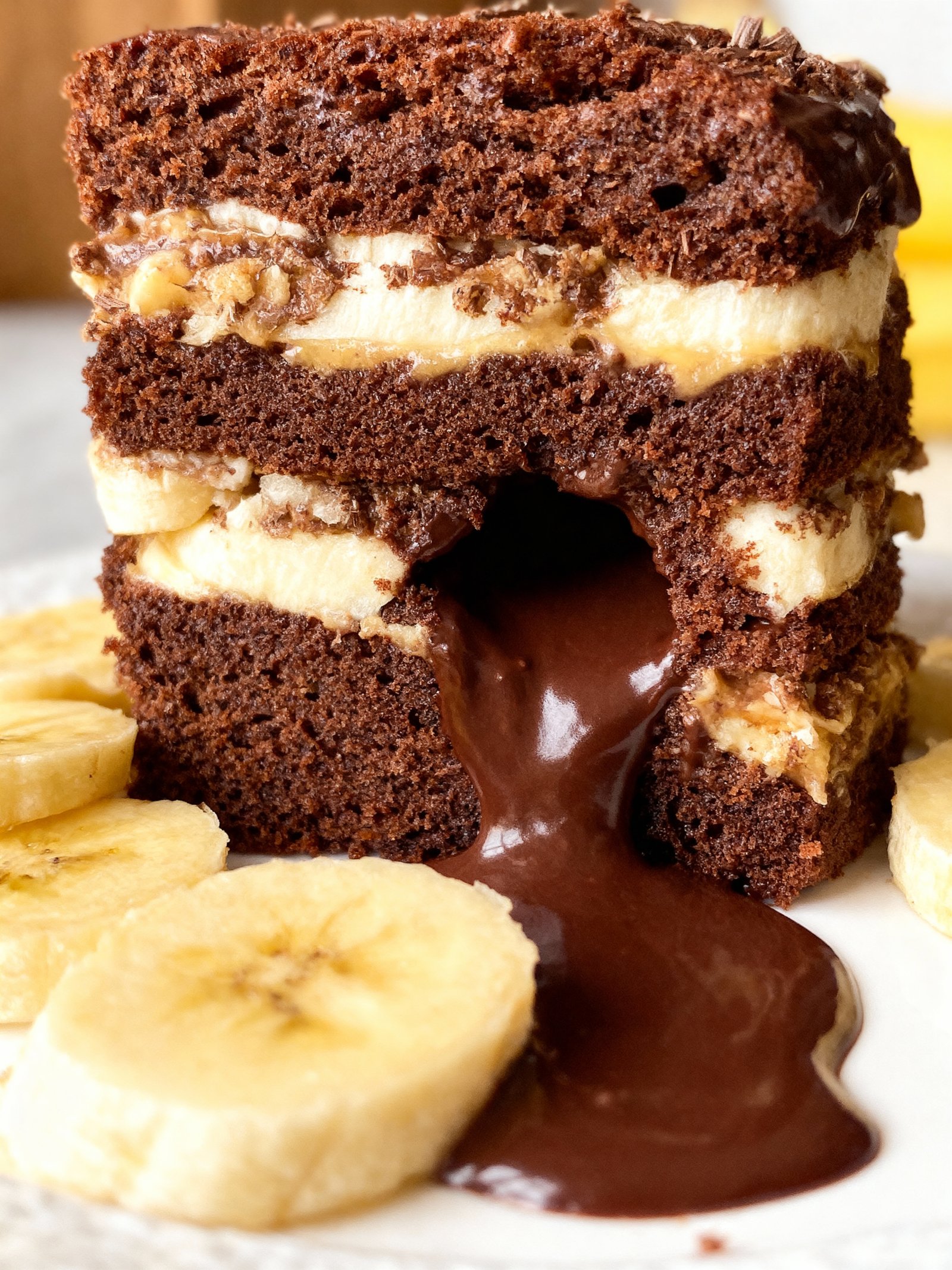 Moist Chocolate Banana Cake finished