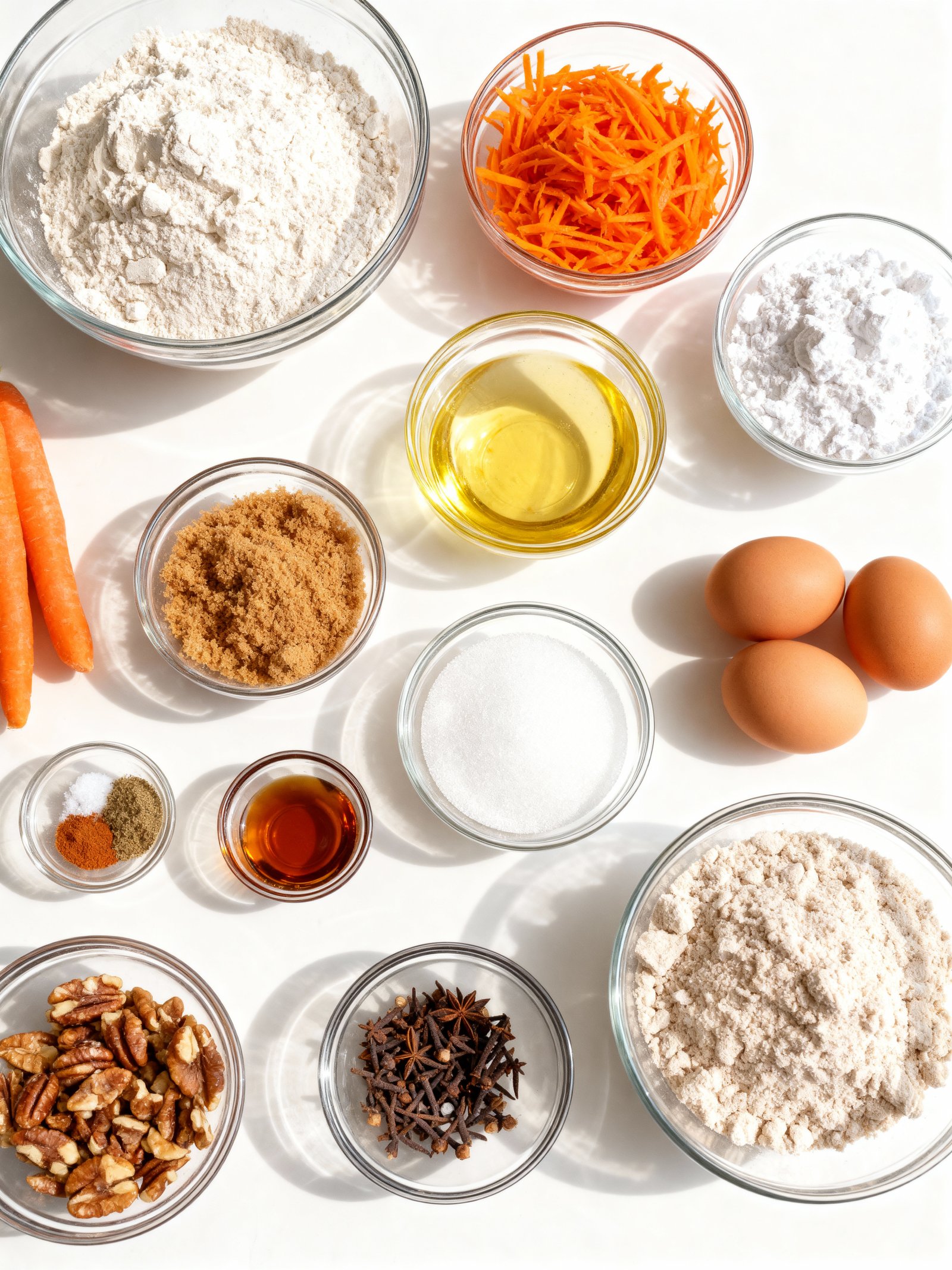 Moist Spiced Carrot Cake ingredients