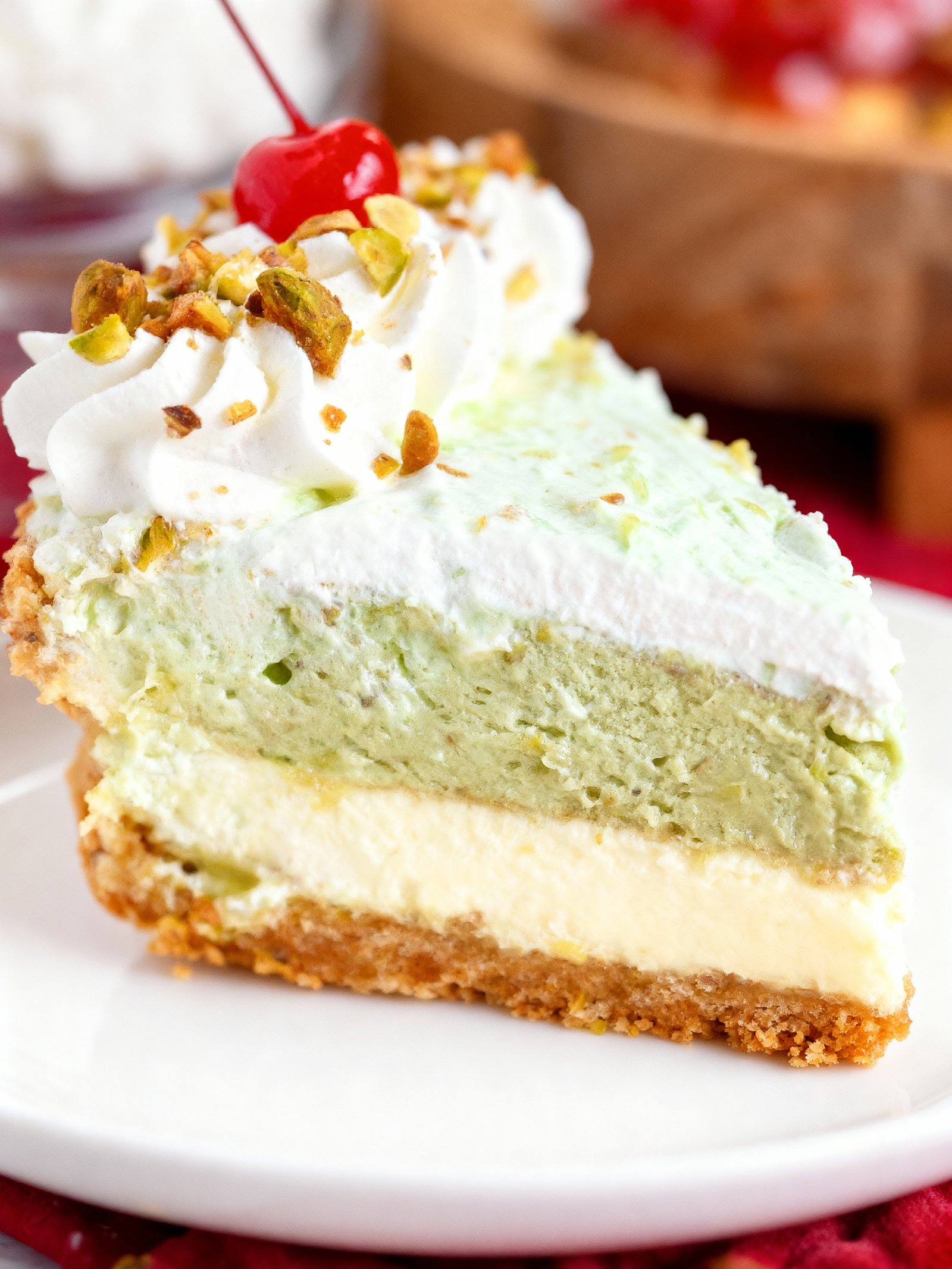No Bake Pistachio Pie finished