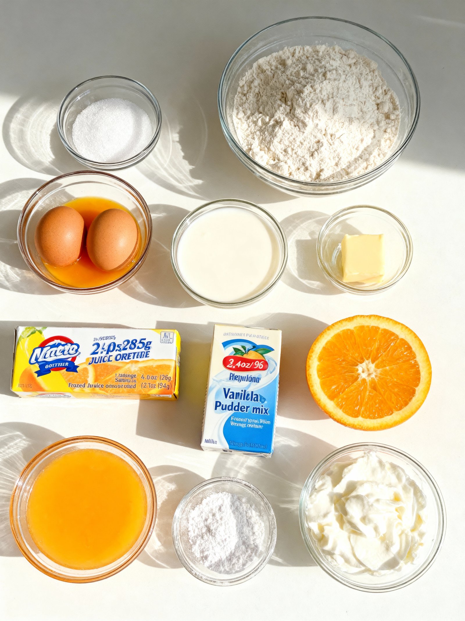 Orange Creamsicle Cake ingredients