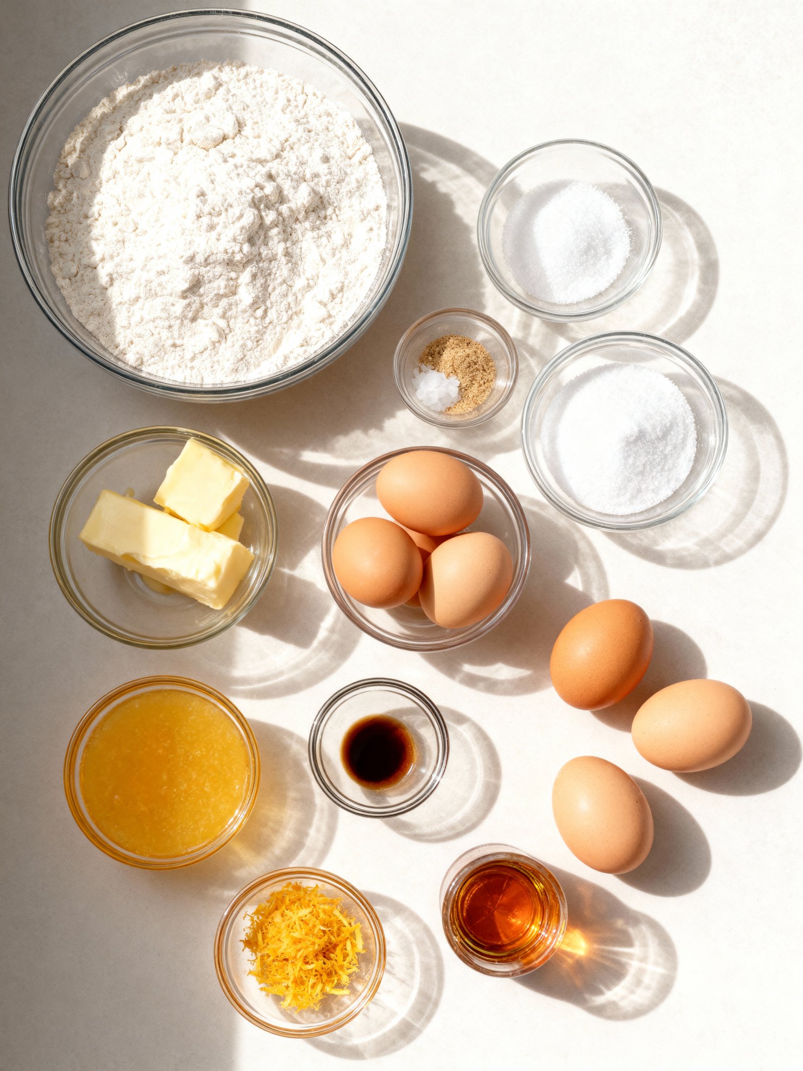 Orange Pound Cake ingredients