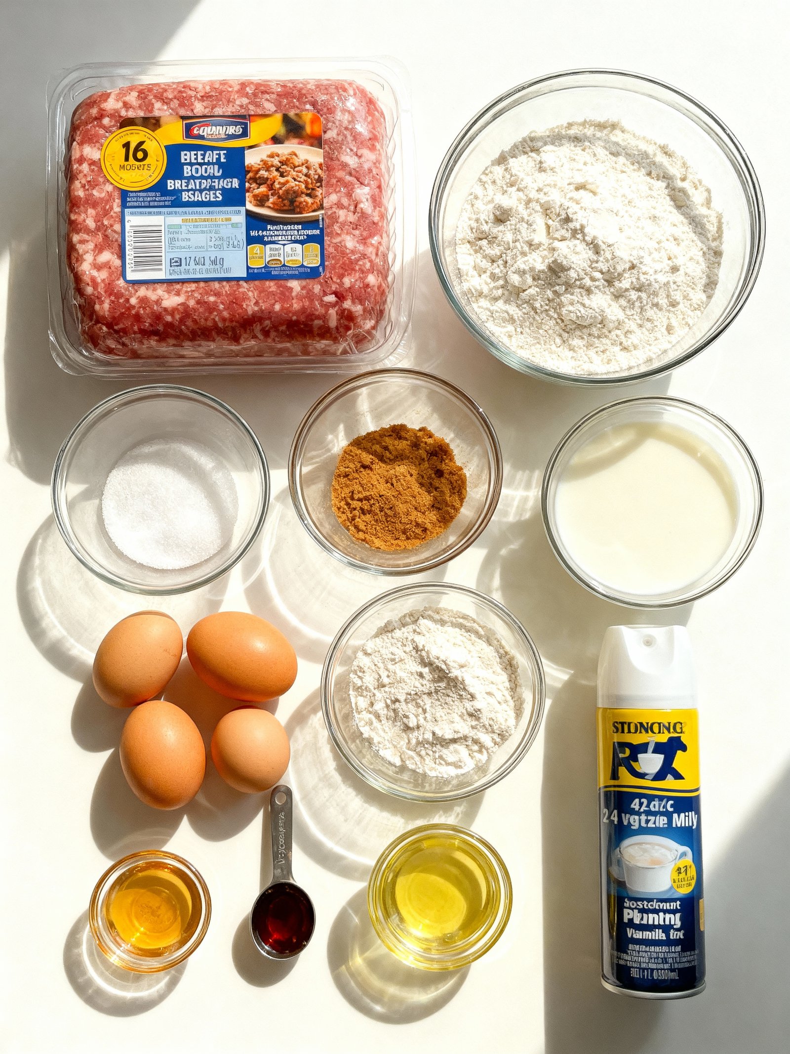 Pancake Sausage Casserole ingredients