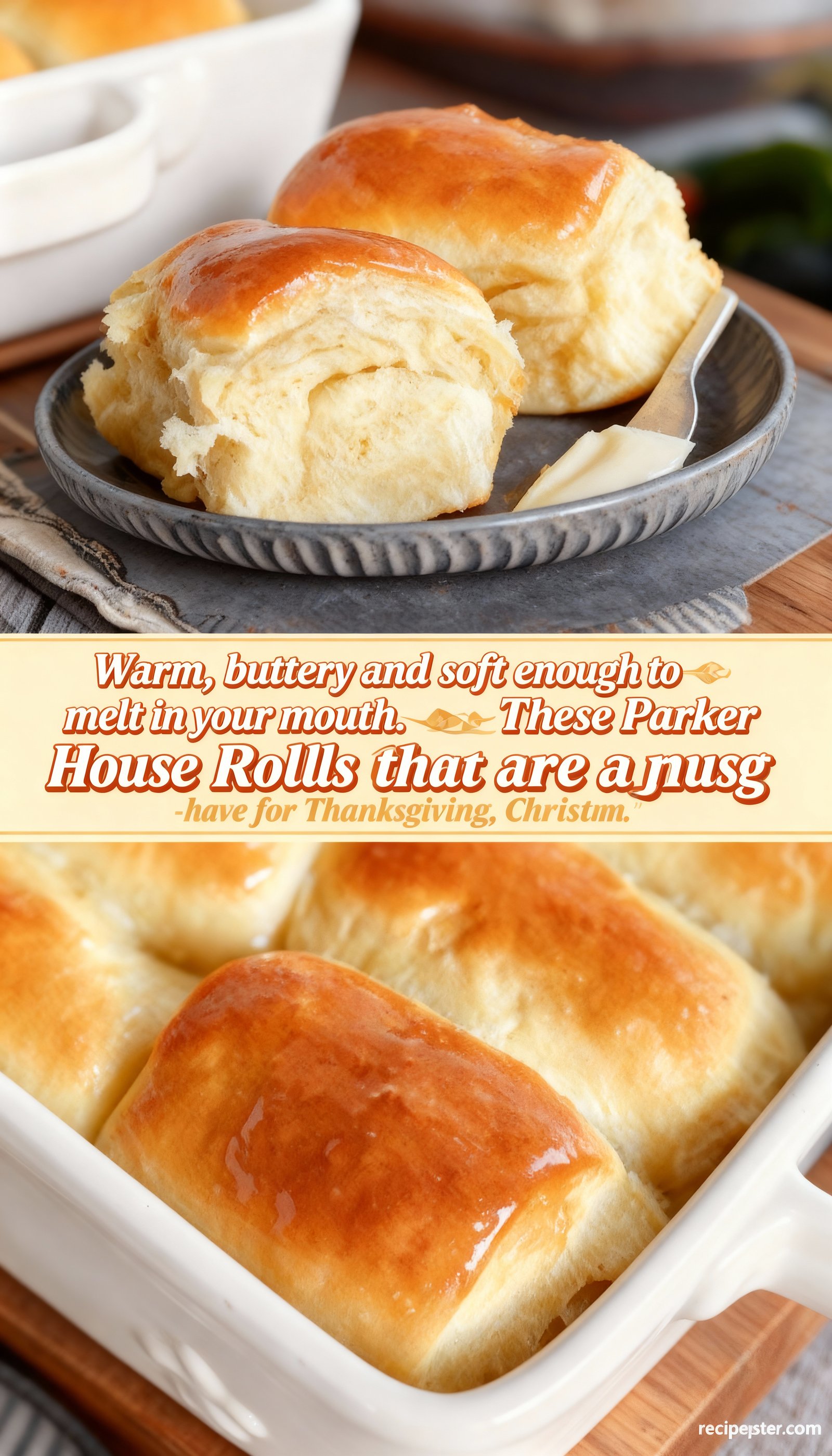 Warm, buttery and soft enough to melt in your mouth. These Parker House Rolls are a must-have for Thanksgiving, Christmas or any special occasion. finished