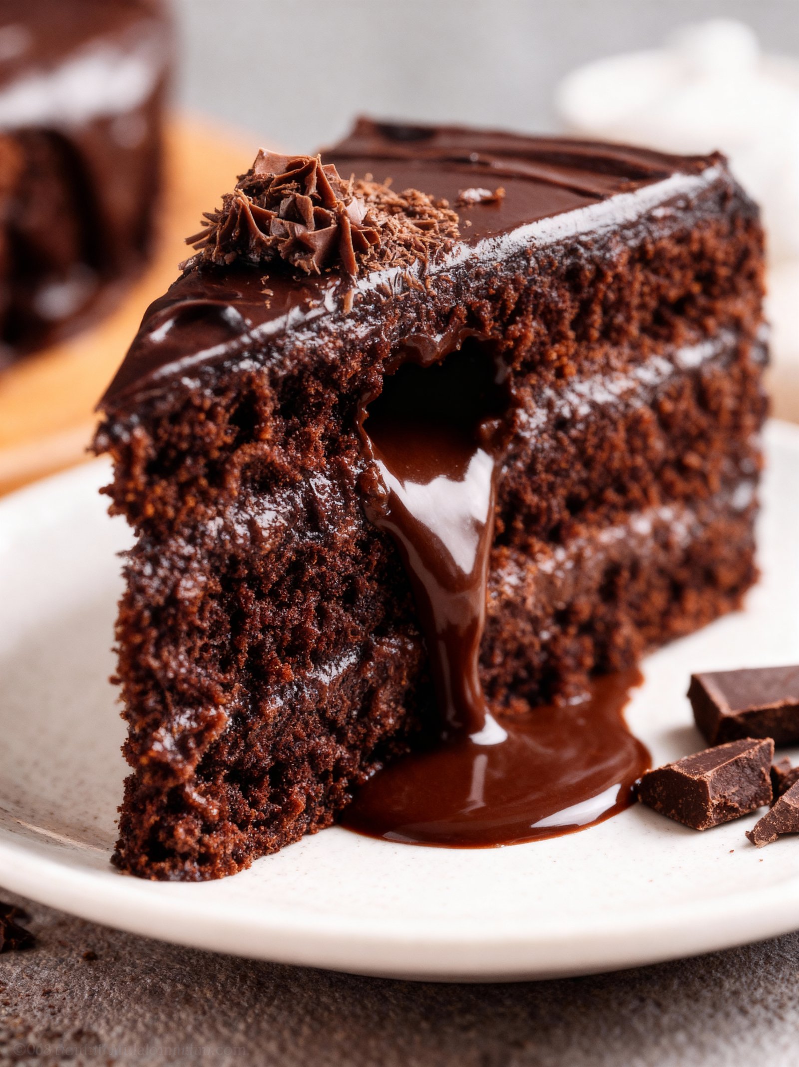 Perfectly Tender Chocolate Cake finished