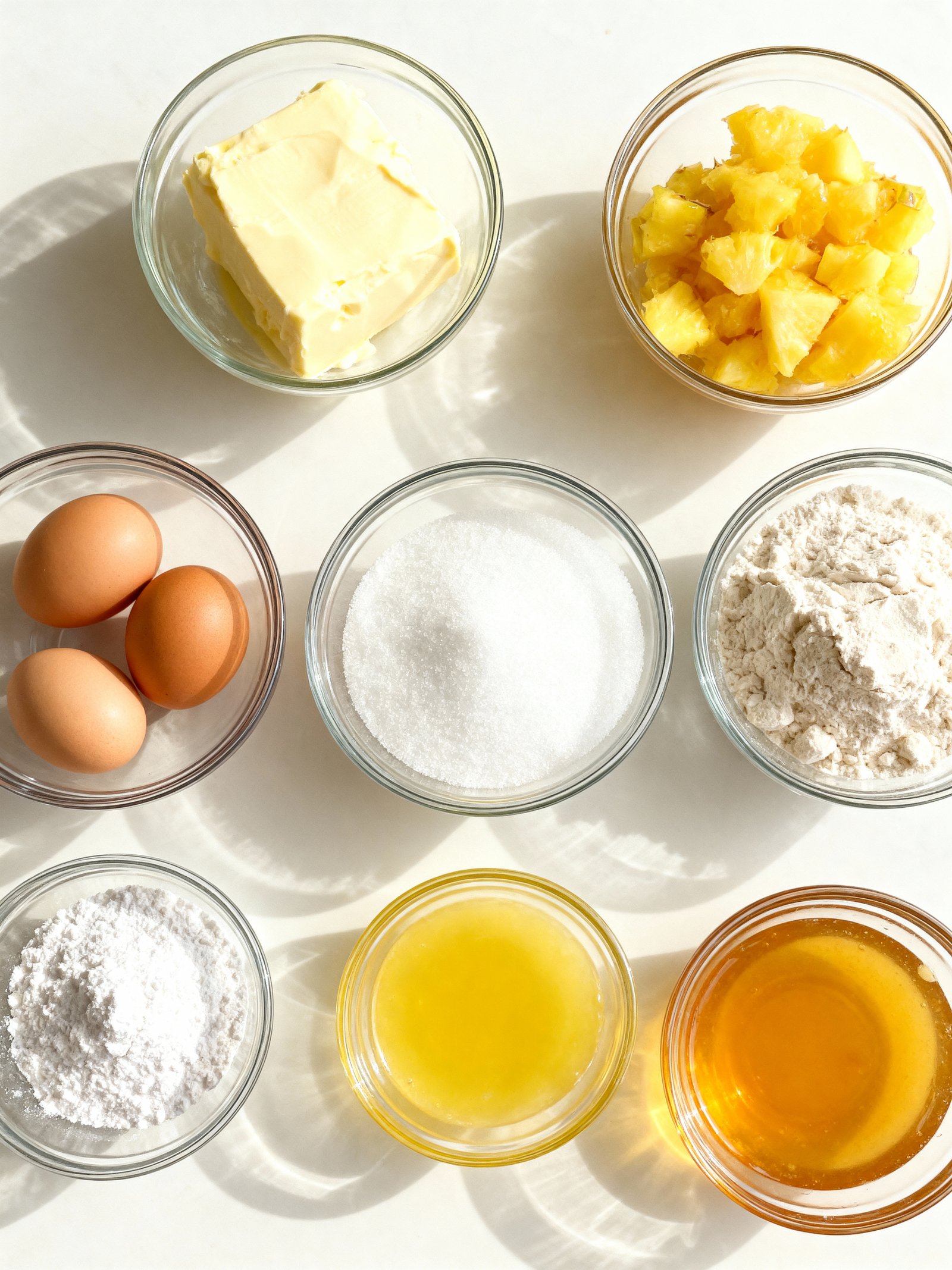 Pineapple Cream Cheese Poundcake ingredients