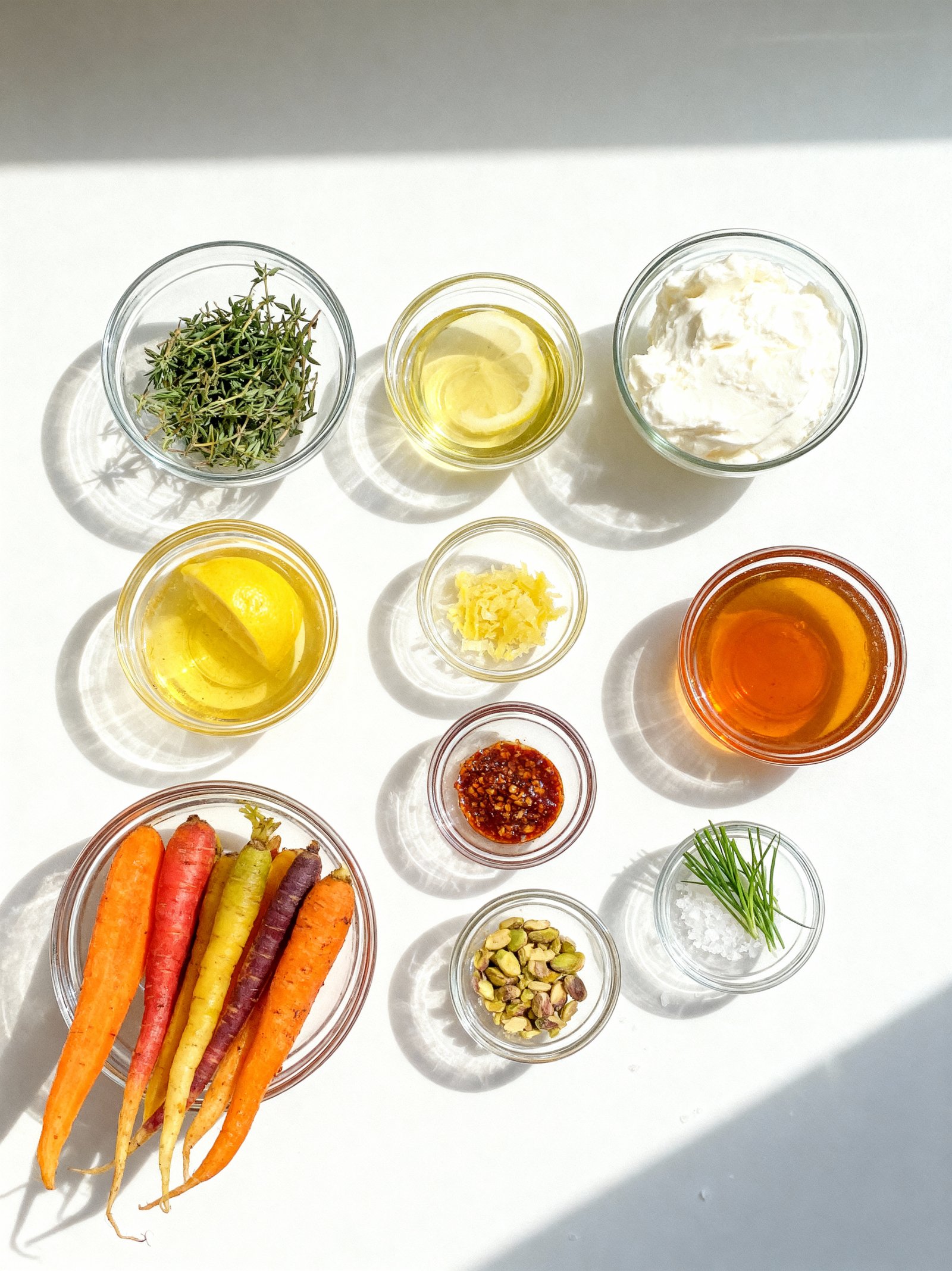 Roasted Carrots with Whipped Ricotta and Hot Honey ingredients