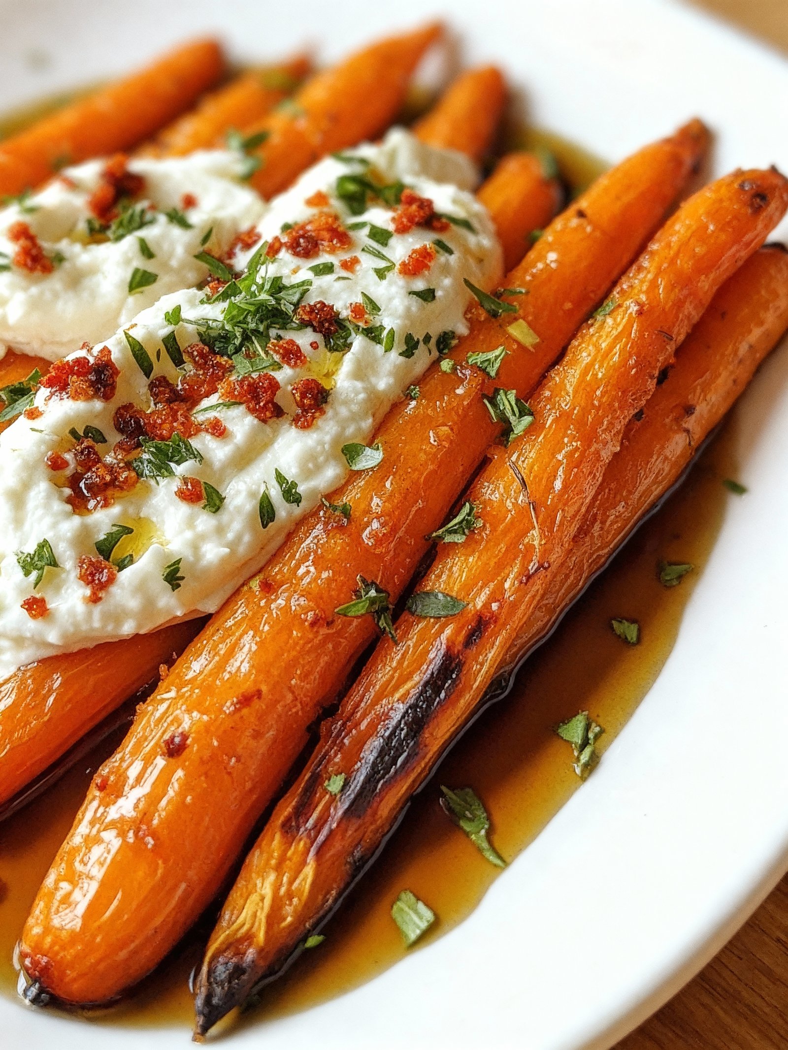Roasted Carrots with Whipped Ricotta finished