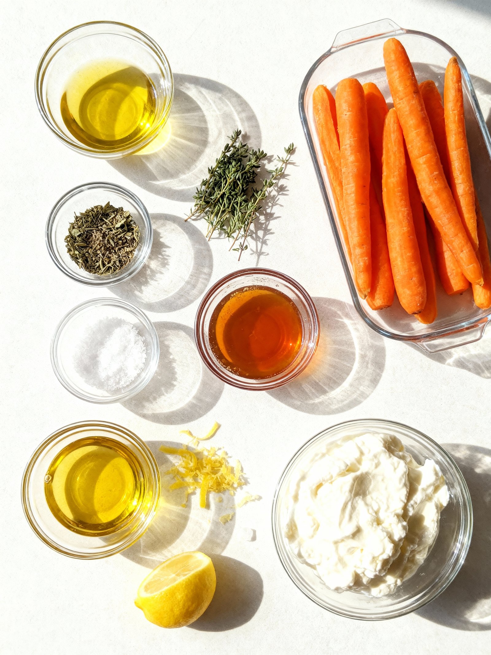 Roasted Carrots with Whipped Ricotta ingredients