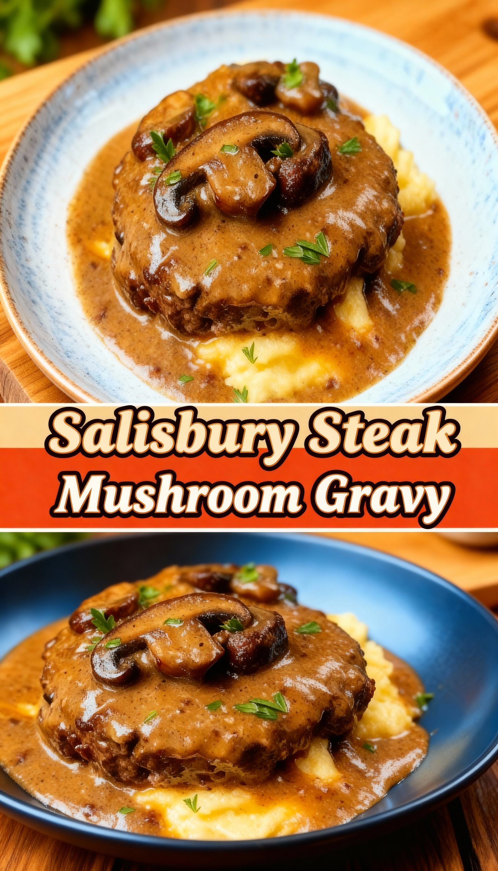 Salisbury Steak Mushroom Gravy finished