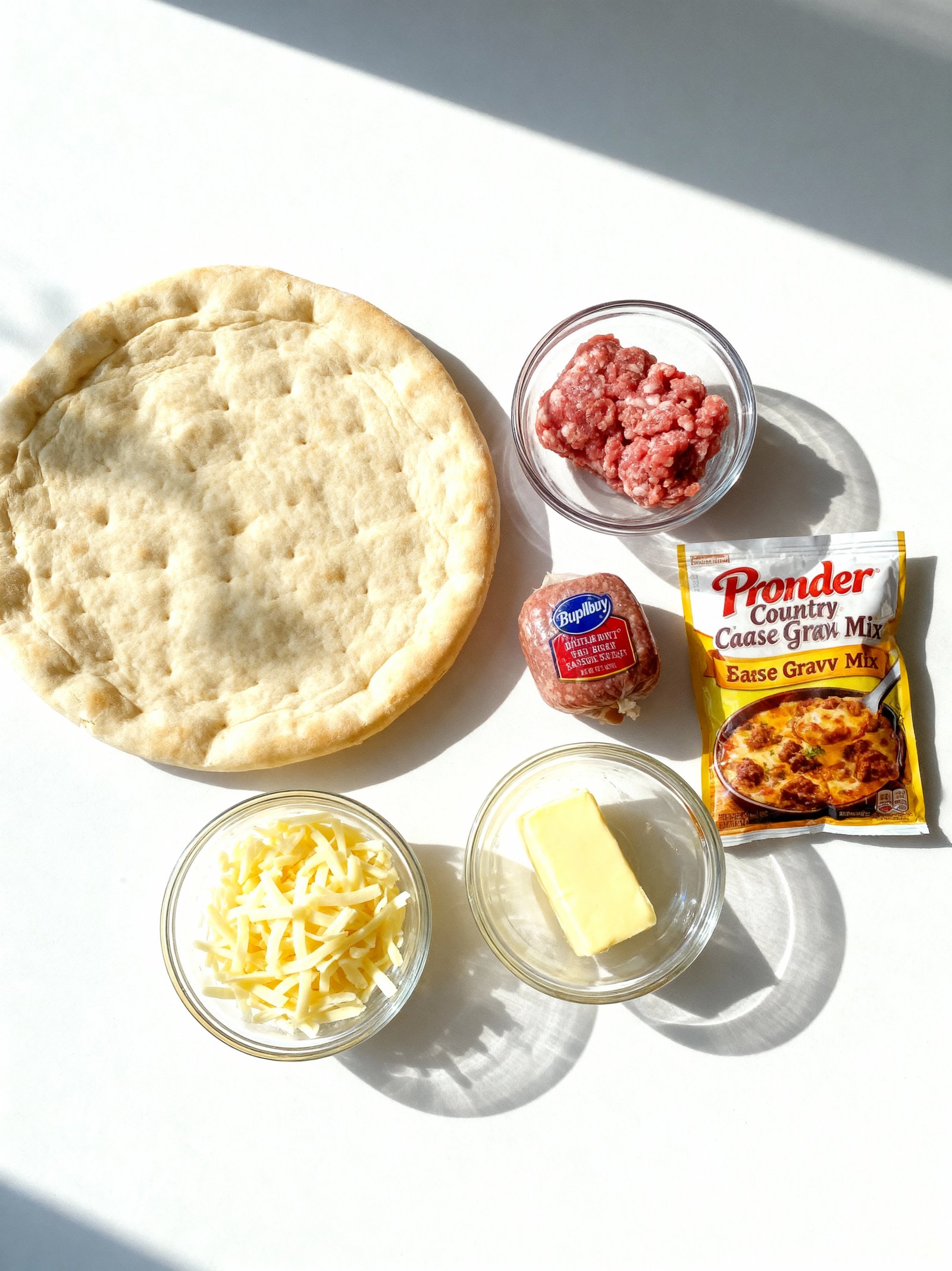 Sausage Gravy Breakfast Pizza ingredients