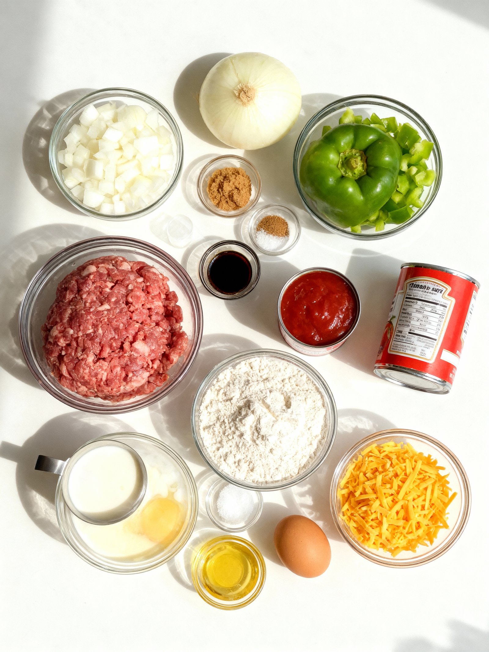 Sloppy Joe Casserole ingredients