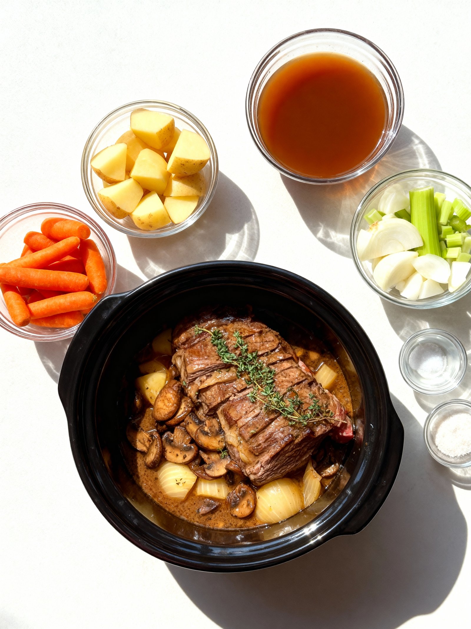 Slow Cooker Beef Roast ingredients