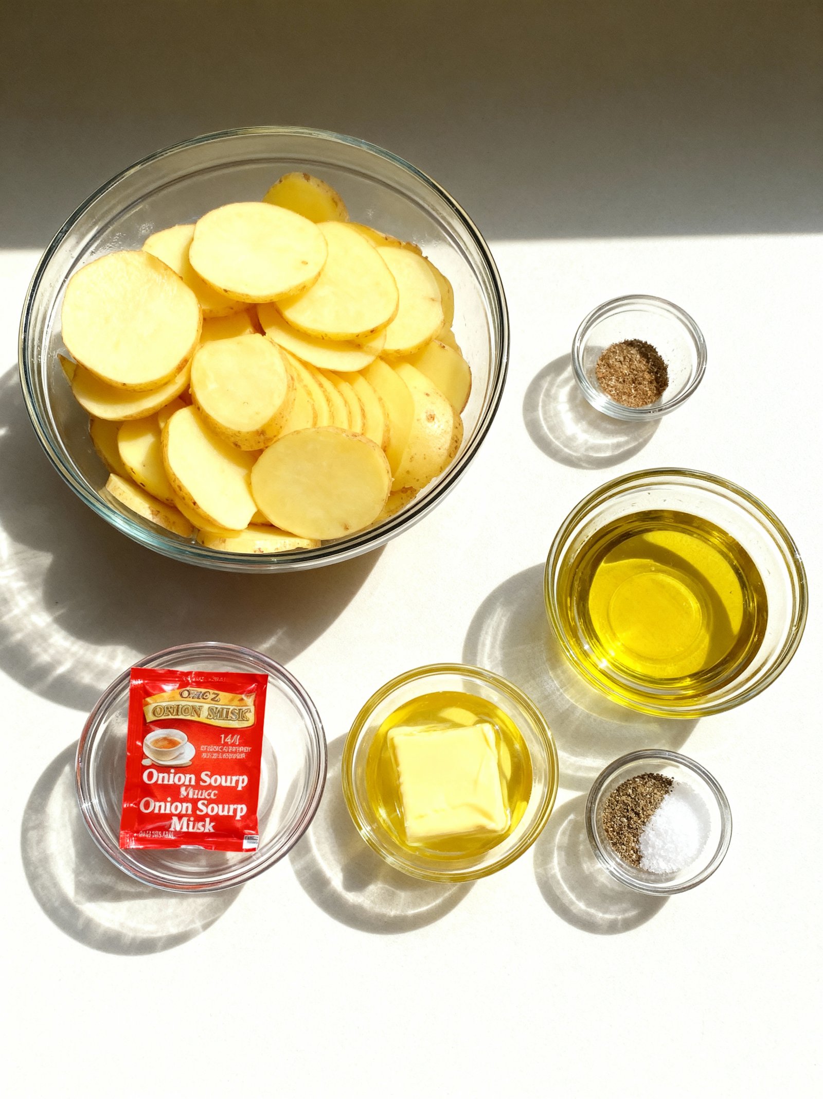 Slow Cooker Onion Potatoes ingredients