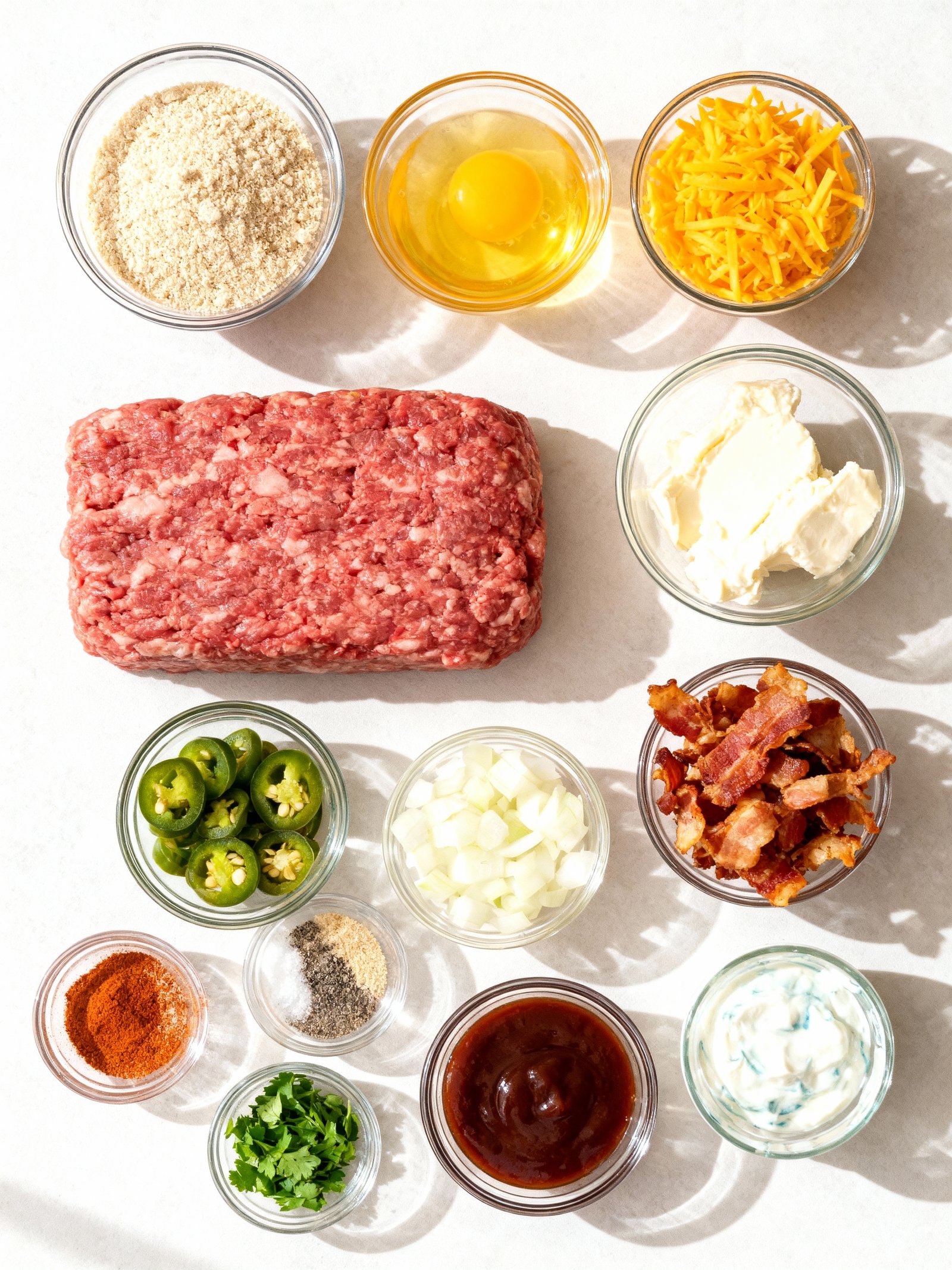Smoky Jalapeño Popper Meatloaf ingredients