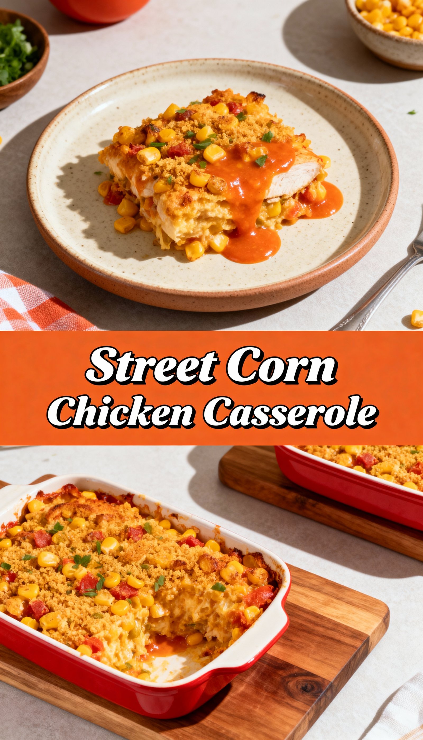 Street Corn Chicken Casserole finished