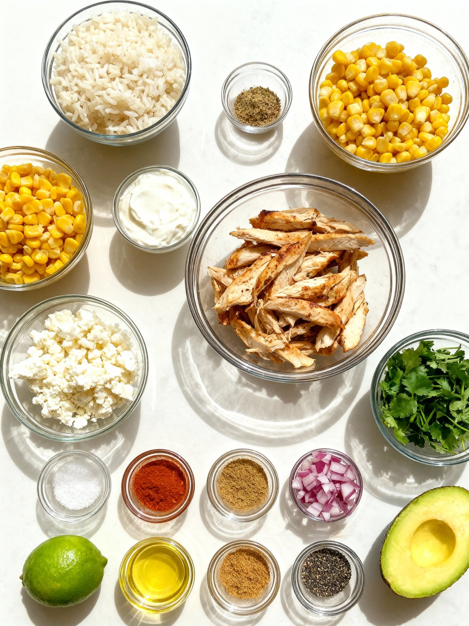 Street Corn Chicken Rice Bowl ingredients