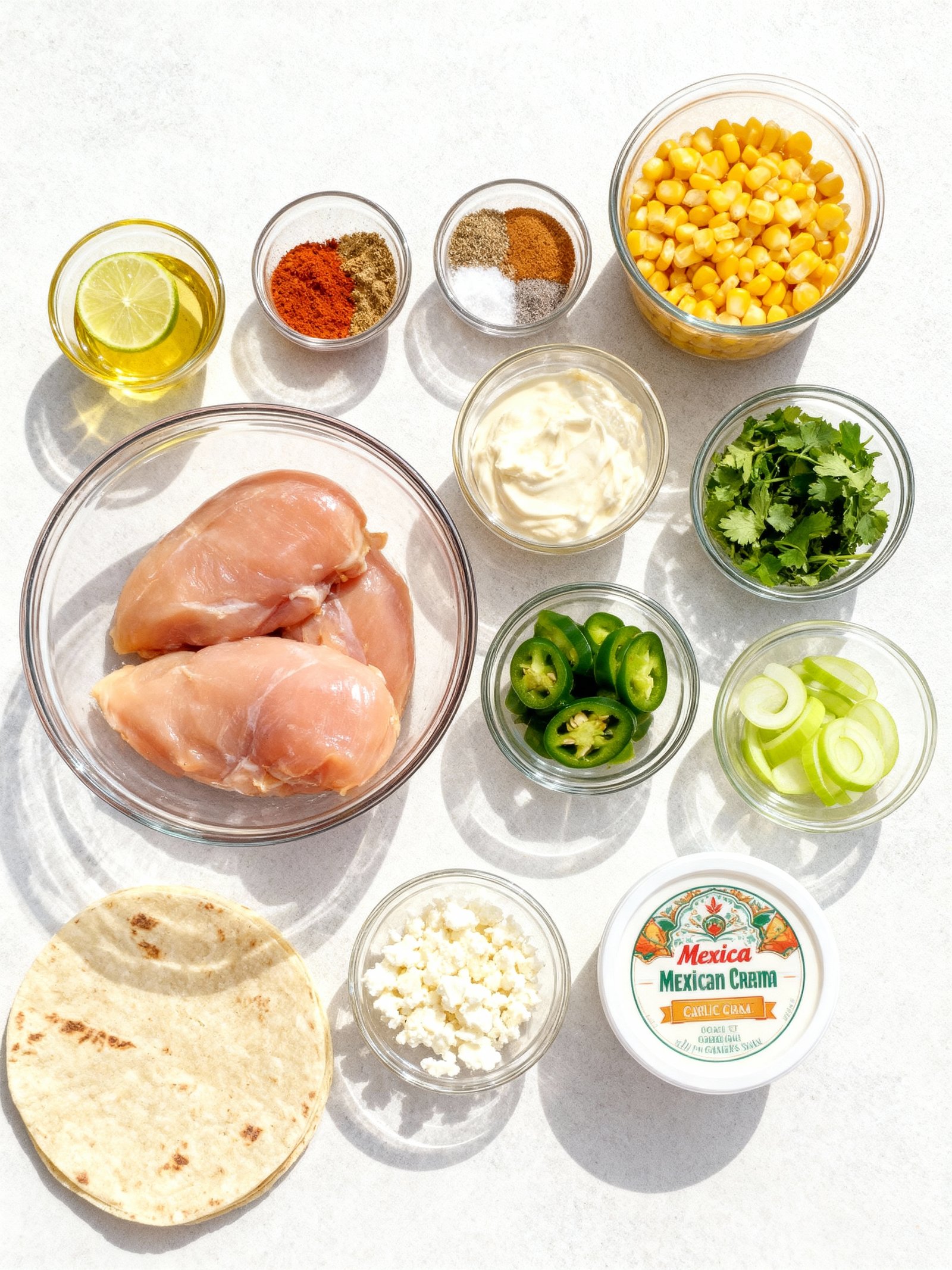 Street Corn Chicken Tacos ingredients