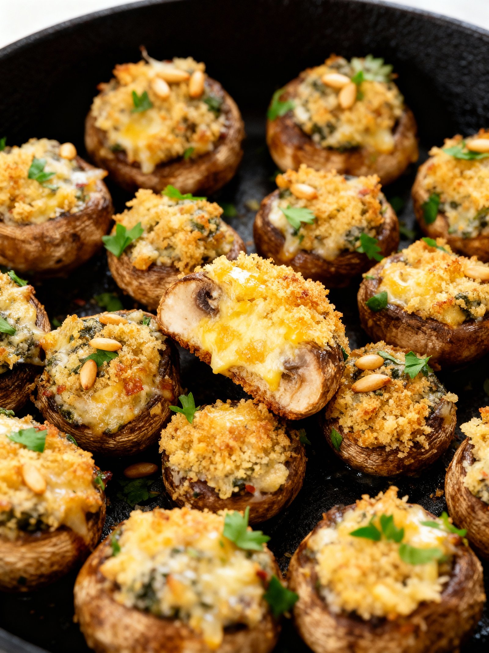 Stuffed Mushrooms Appetizer finished