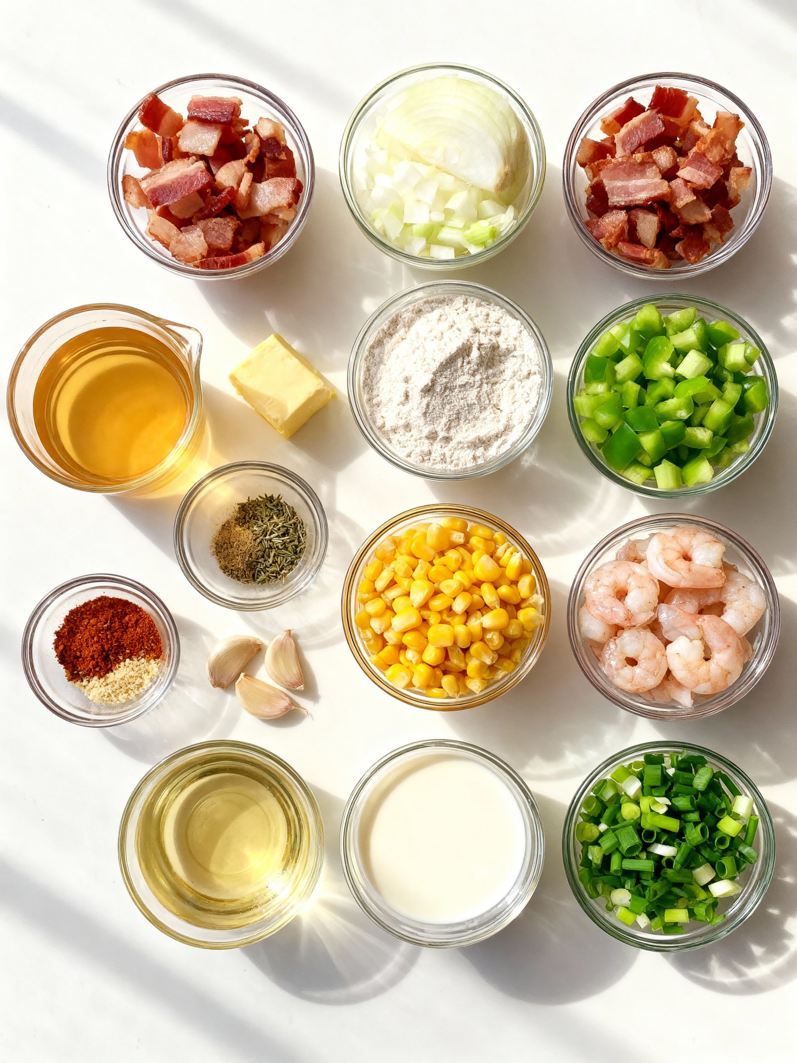 Sweet Corn Shrimp Chowder ingredients