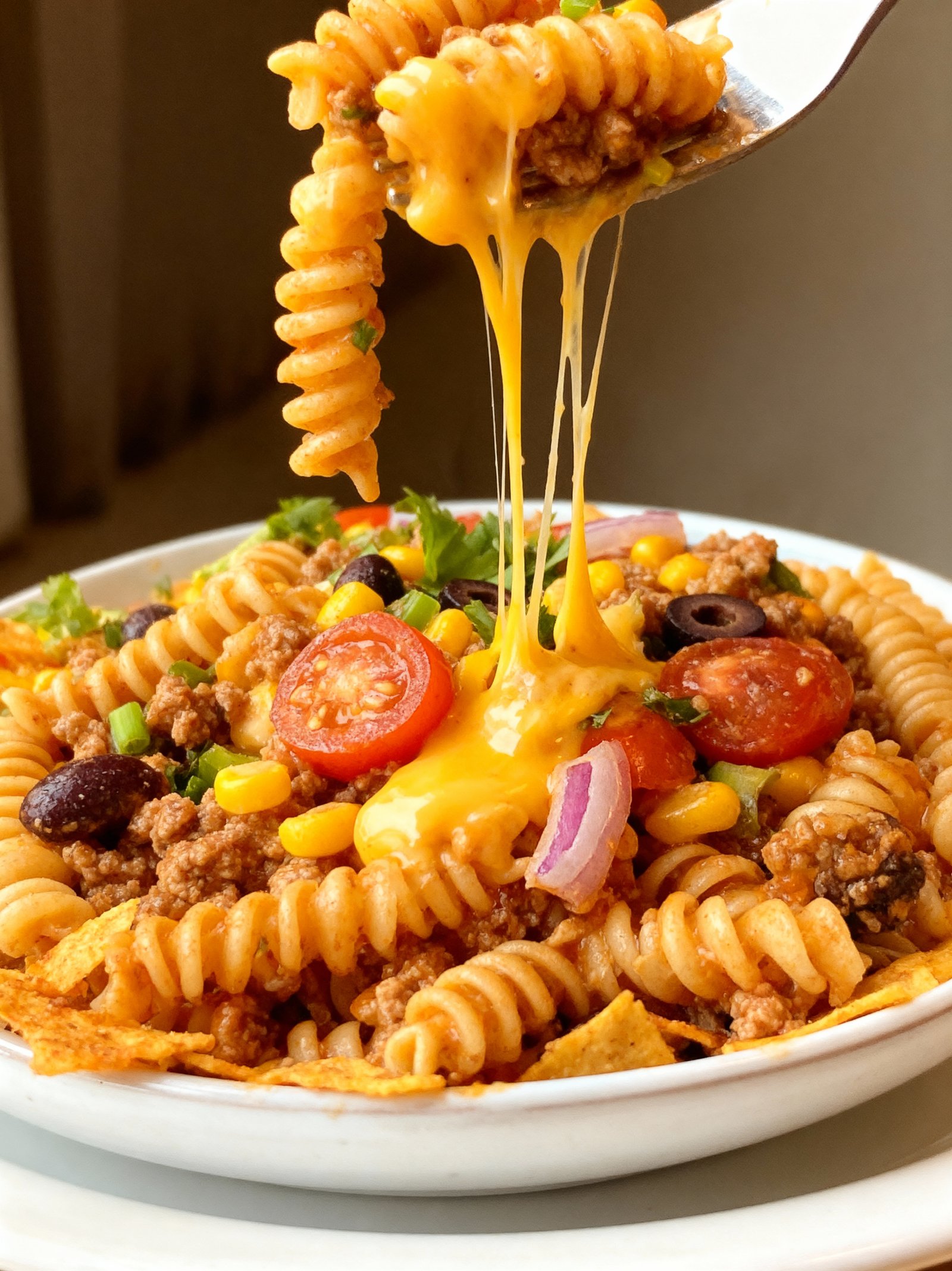 Taco Pasta Salad finished