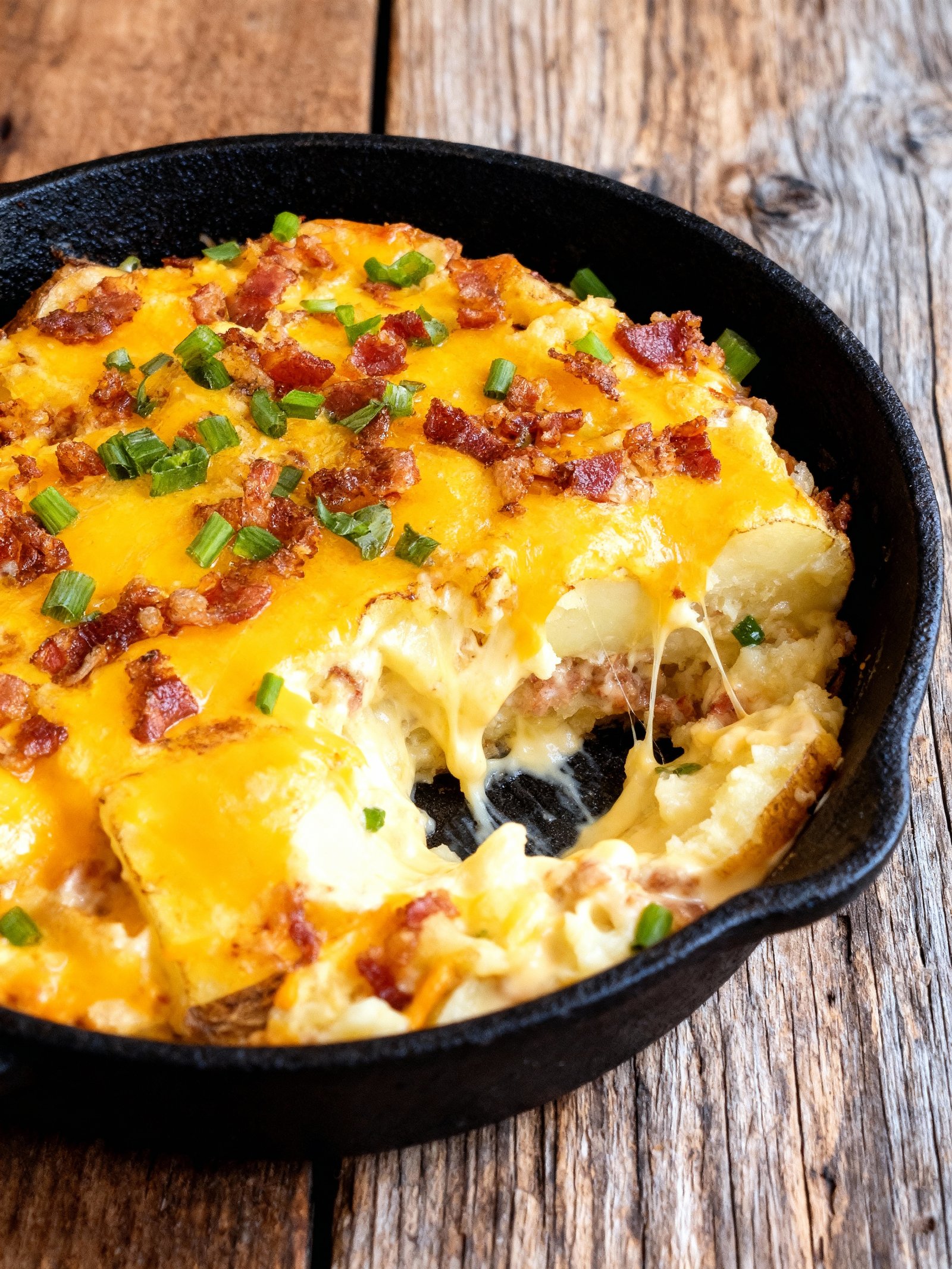 Twice Baked Potato Casserole finished