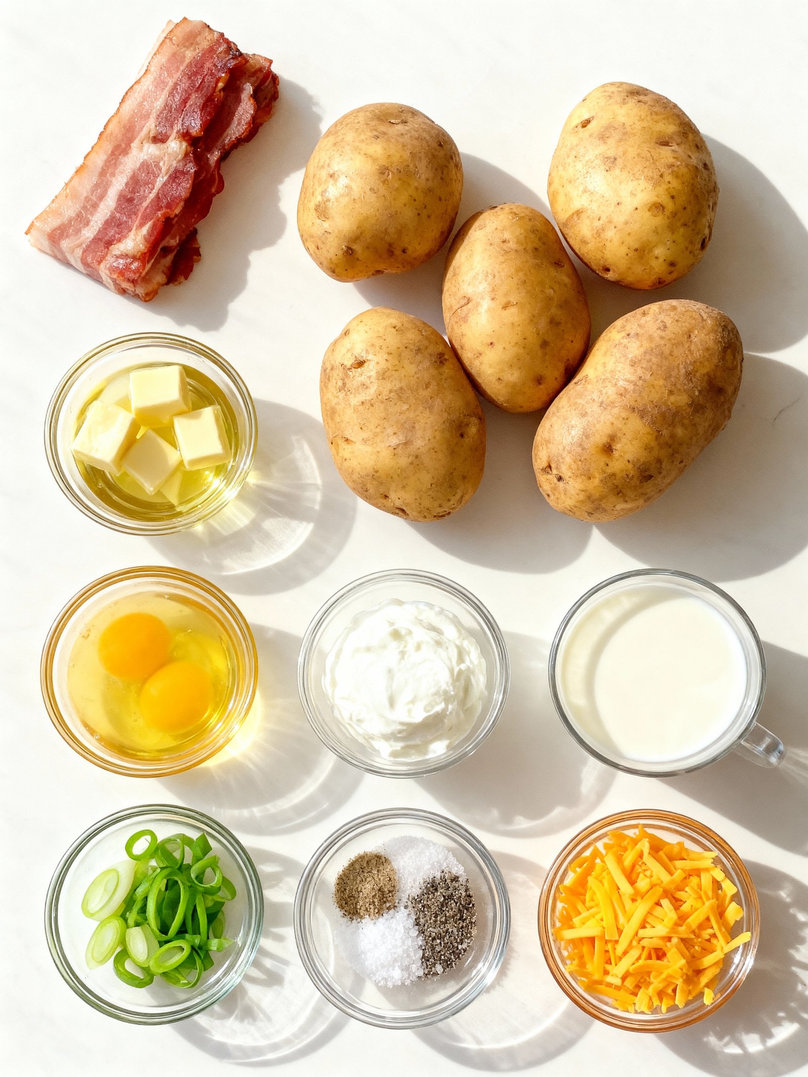 Twice Baked Potato Casserole ingredients