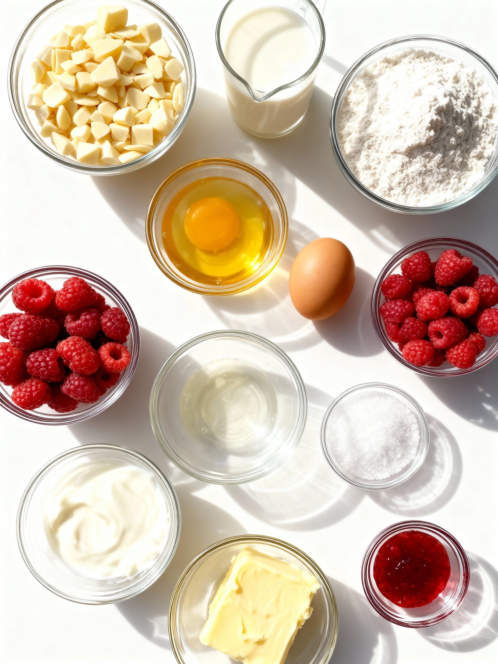 White Chocolate Raspberry Cake ingredients