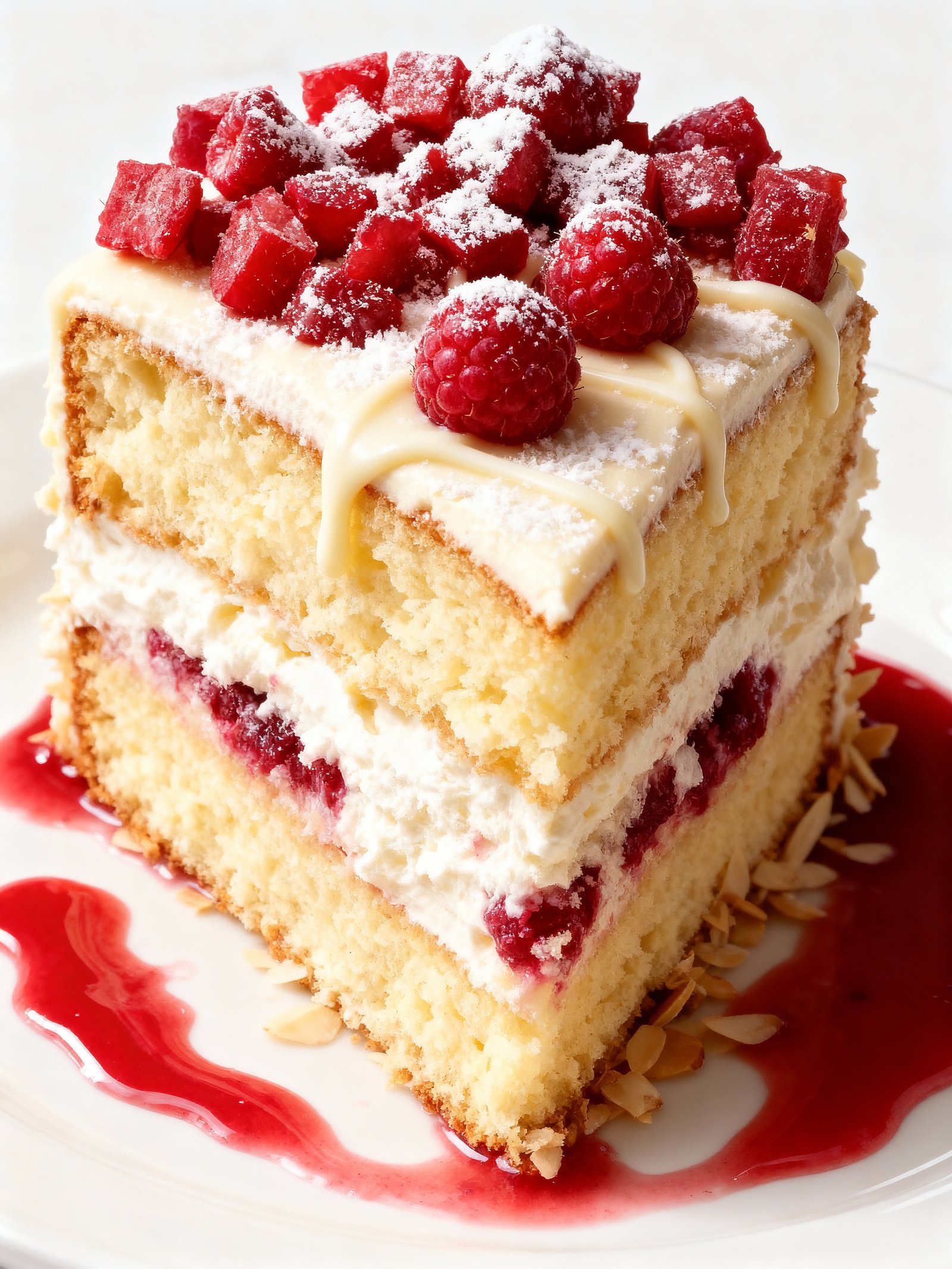 White Chocolate Raspberry Dream Cake finished