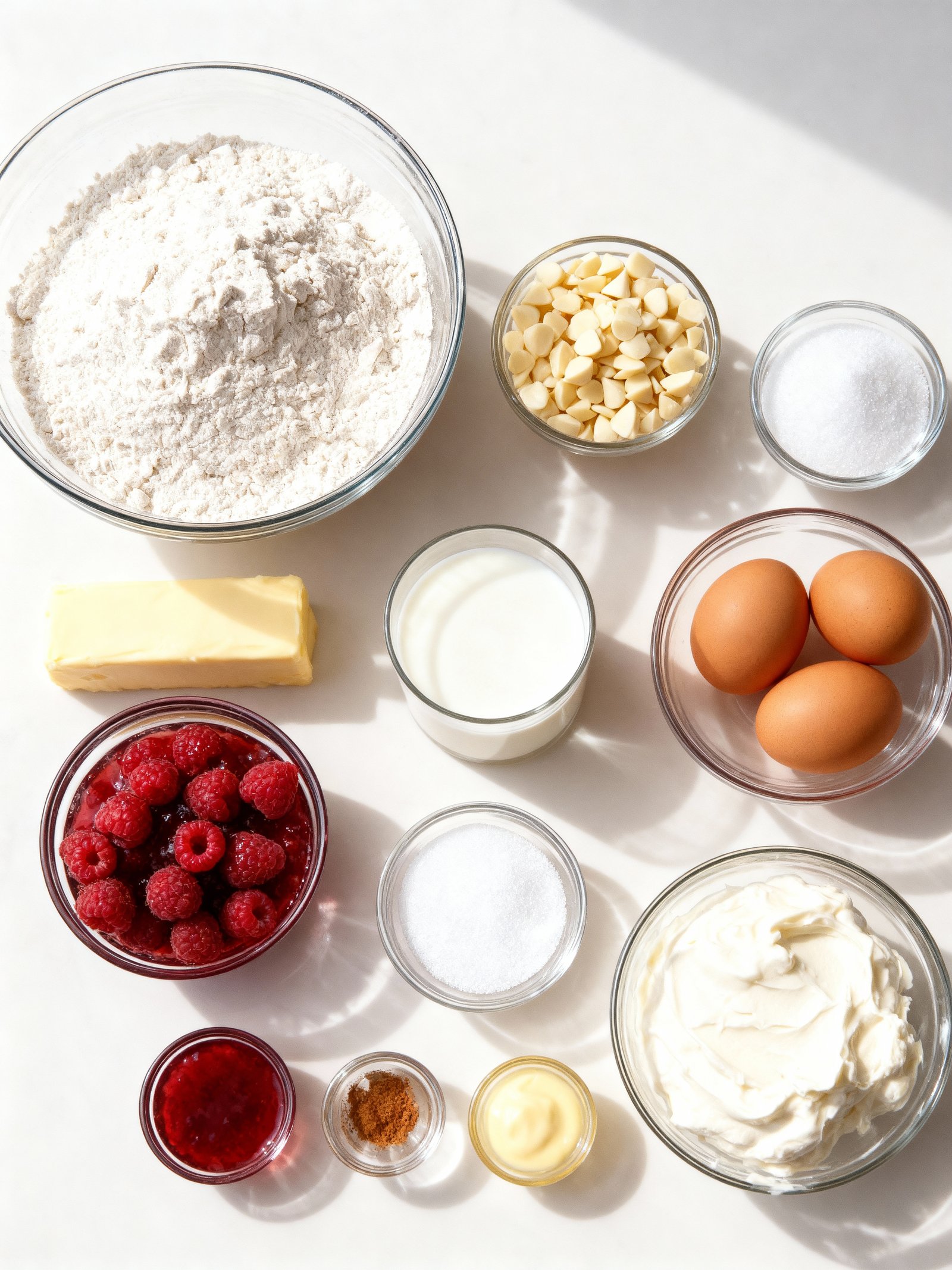 White Chocolate Raspberry Dream Cake ingredients